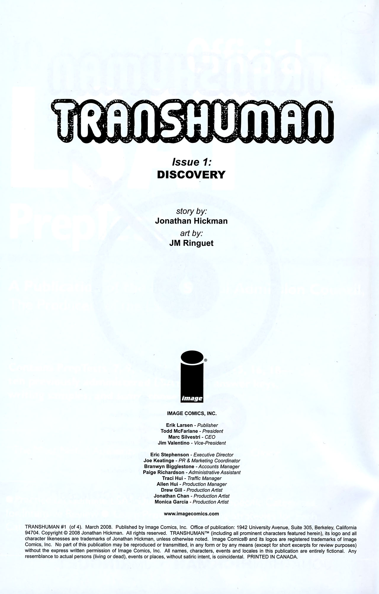 Read online Transhuman comic -  Issue #1 - 2