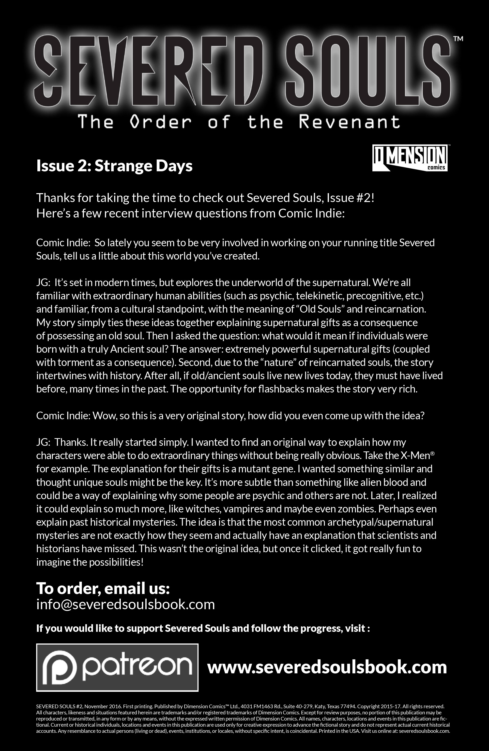 Read online Severed Souls comic -  Issue #2 - 2