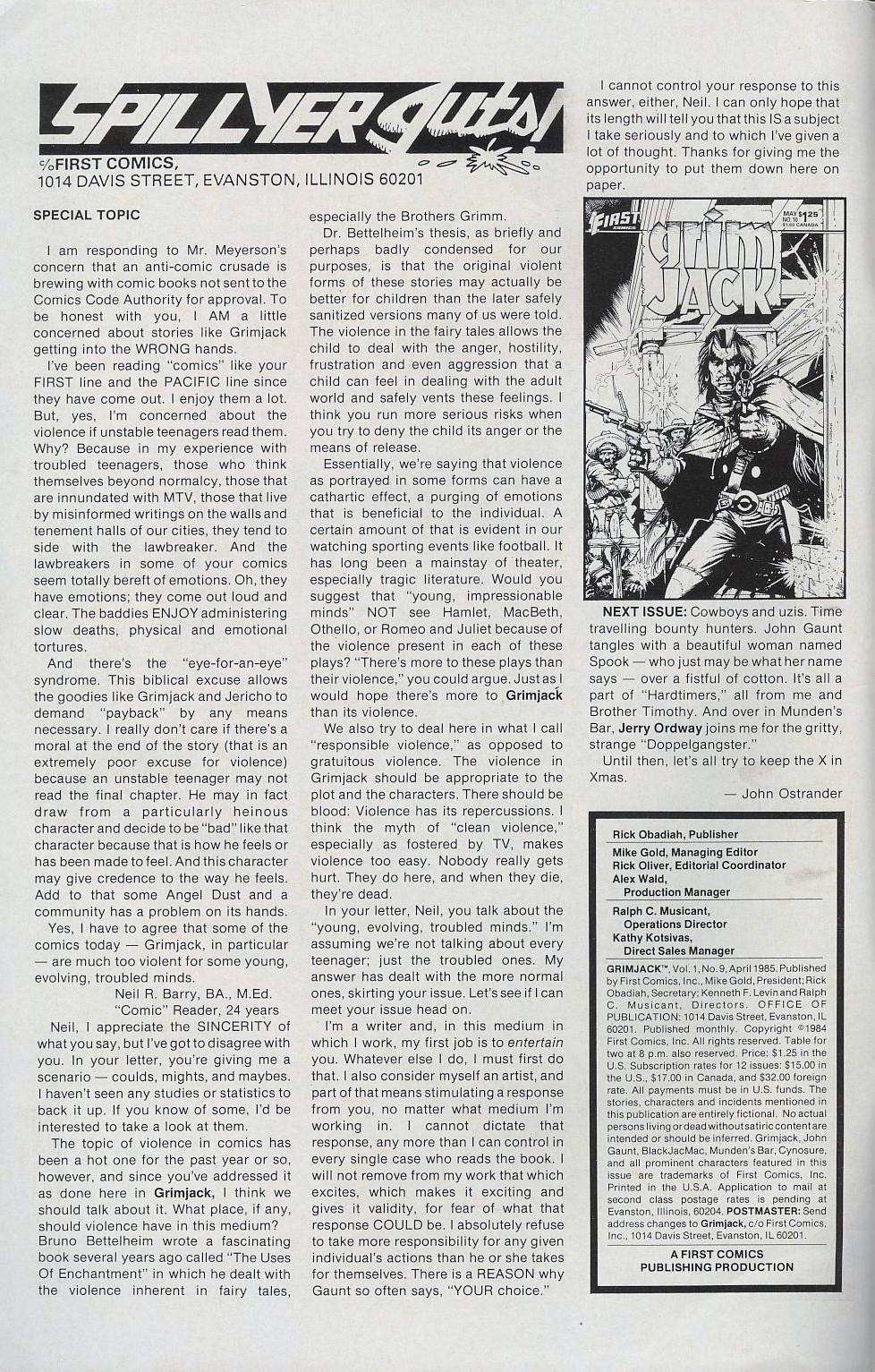 Read online Grimjack comic -  Issue #9 - 30