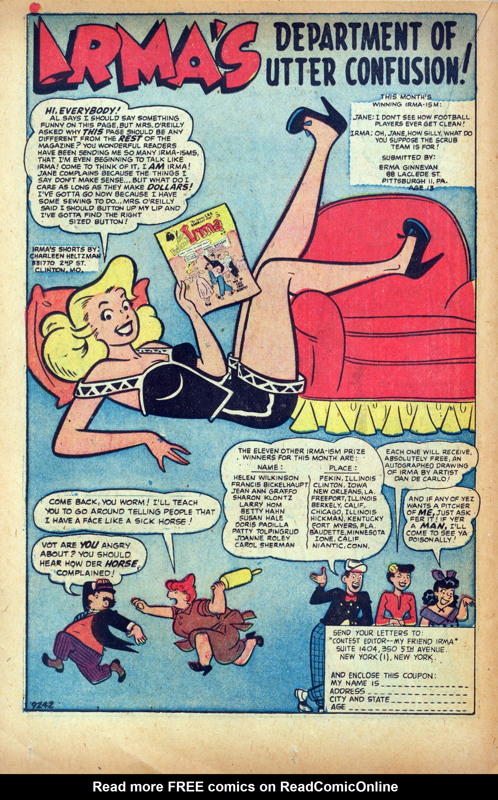 Read online My Friend Irma comic -  Issue #13 - 18