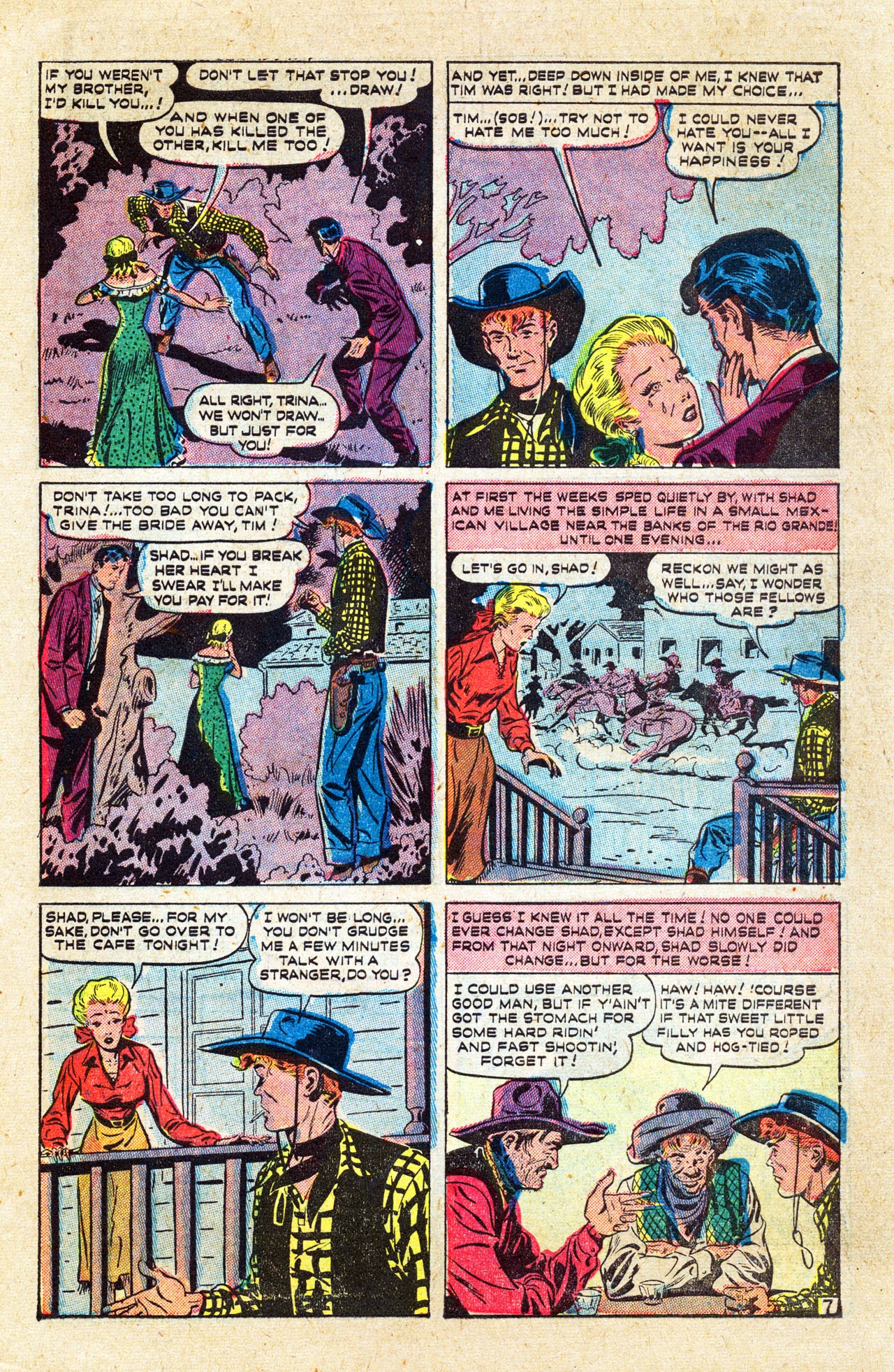 Read online Cowboy Romances comic -  Issue #1 - 9