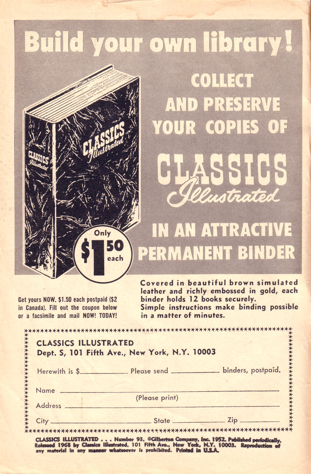 Read online Classics Illustrated comic -  Issue #93 - 2