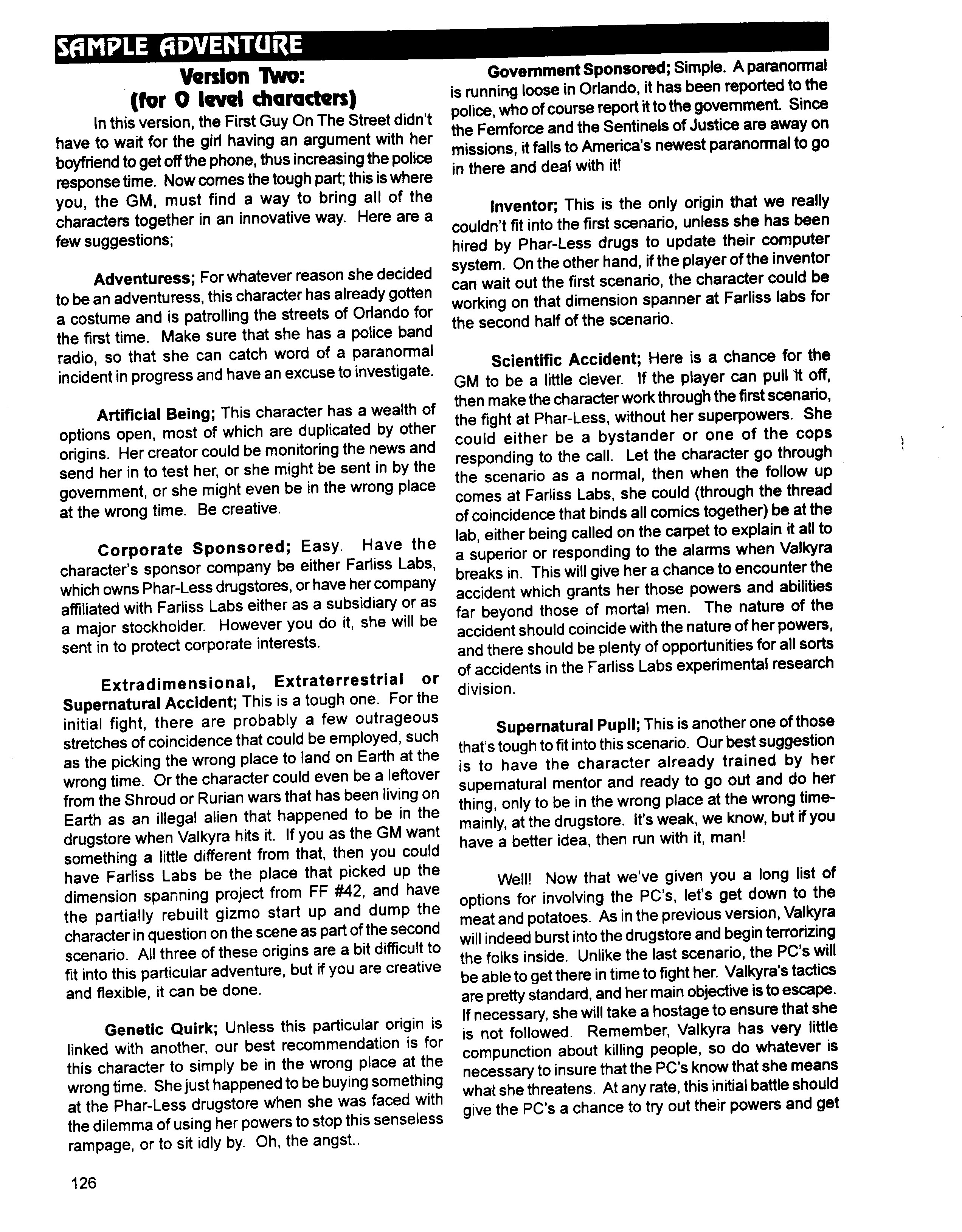 Read online Superbabes: The Femforce Role-Playing Game comic -  Issue # TPB - 128