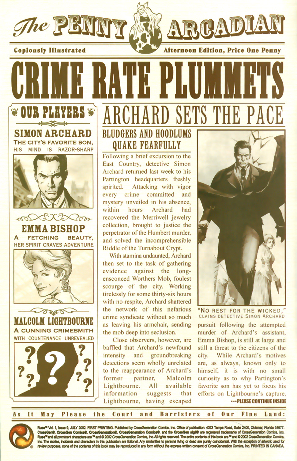 Read online Ruse comic -  Issue #9 - 3