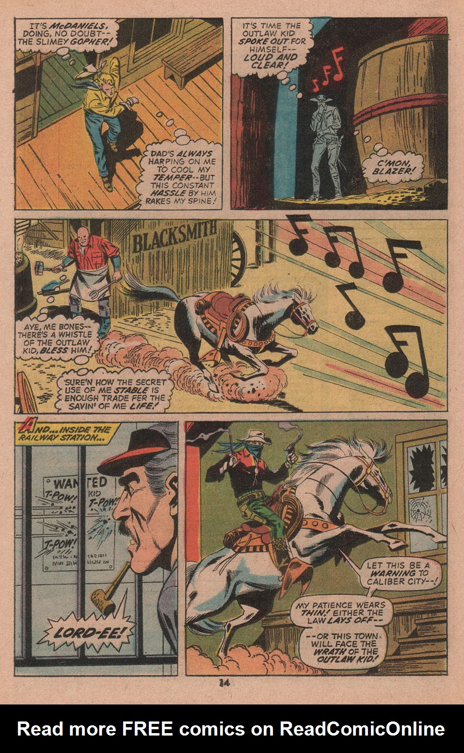 Read online The Outlaw Kid (1970) comic -  Issue #12 - 16