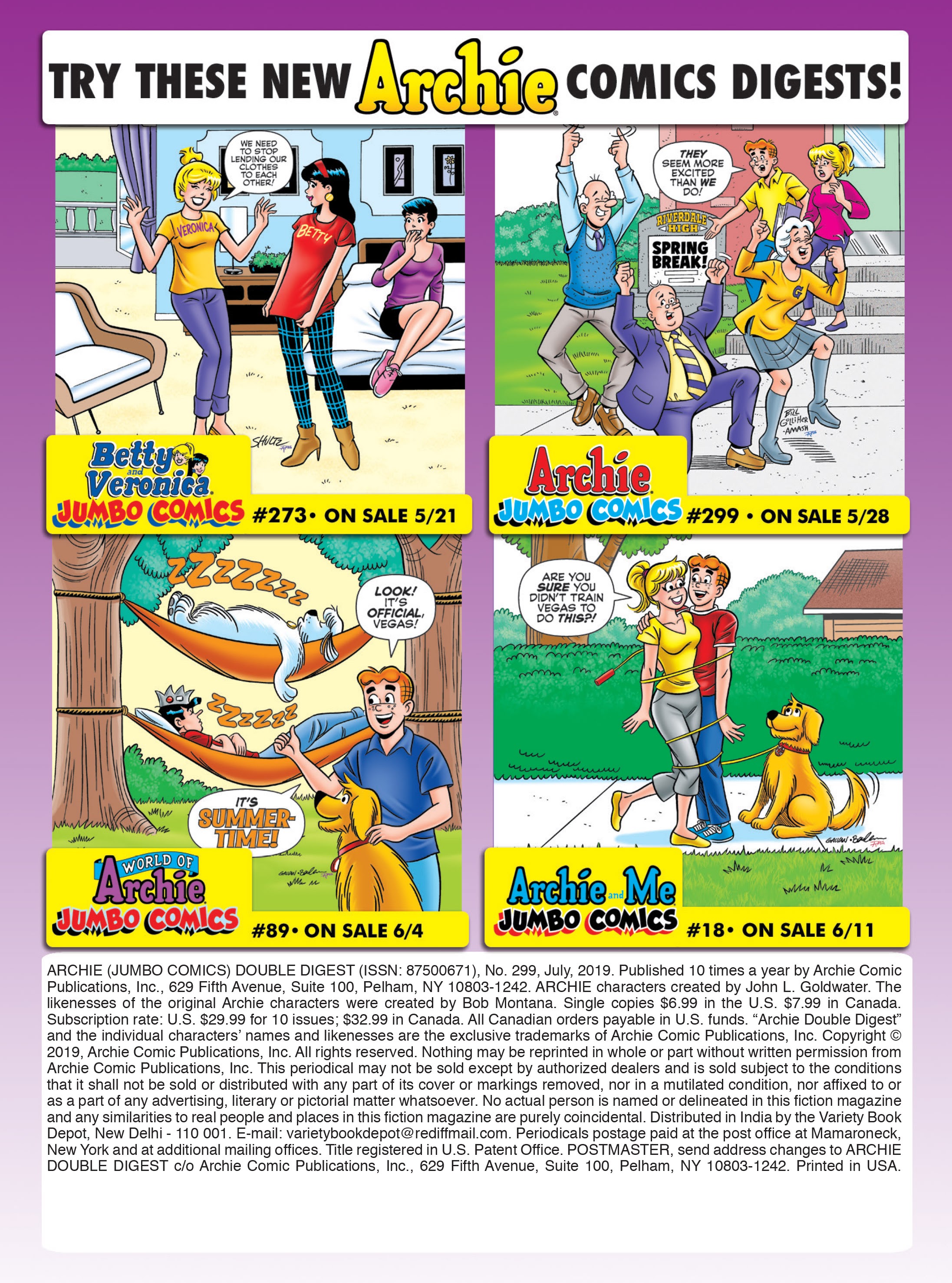 Read online Archie's Double Digest Magazine comic -  Issue #299 - 182