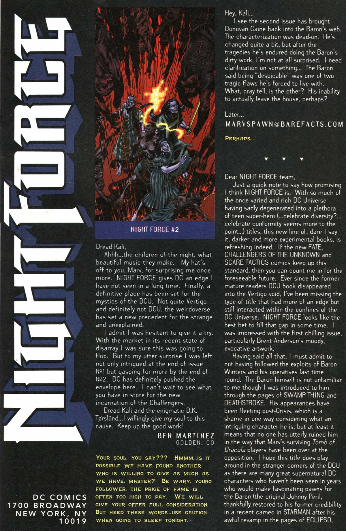 Read online Night Force comic -  Issue #6 - 25