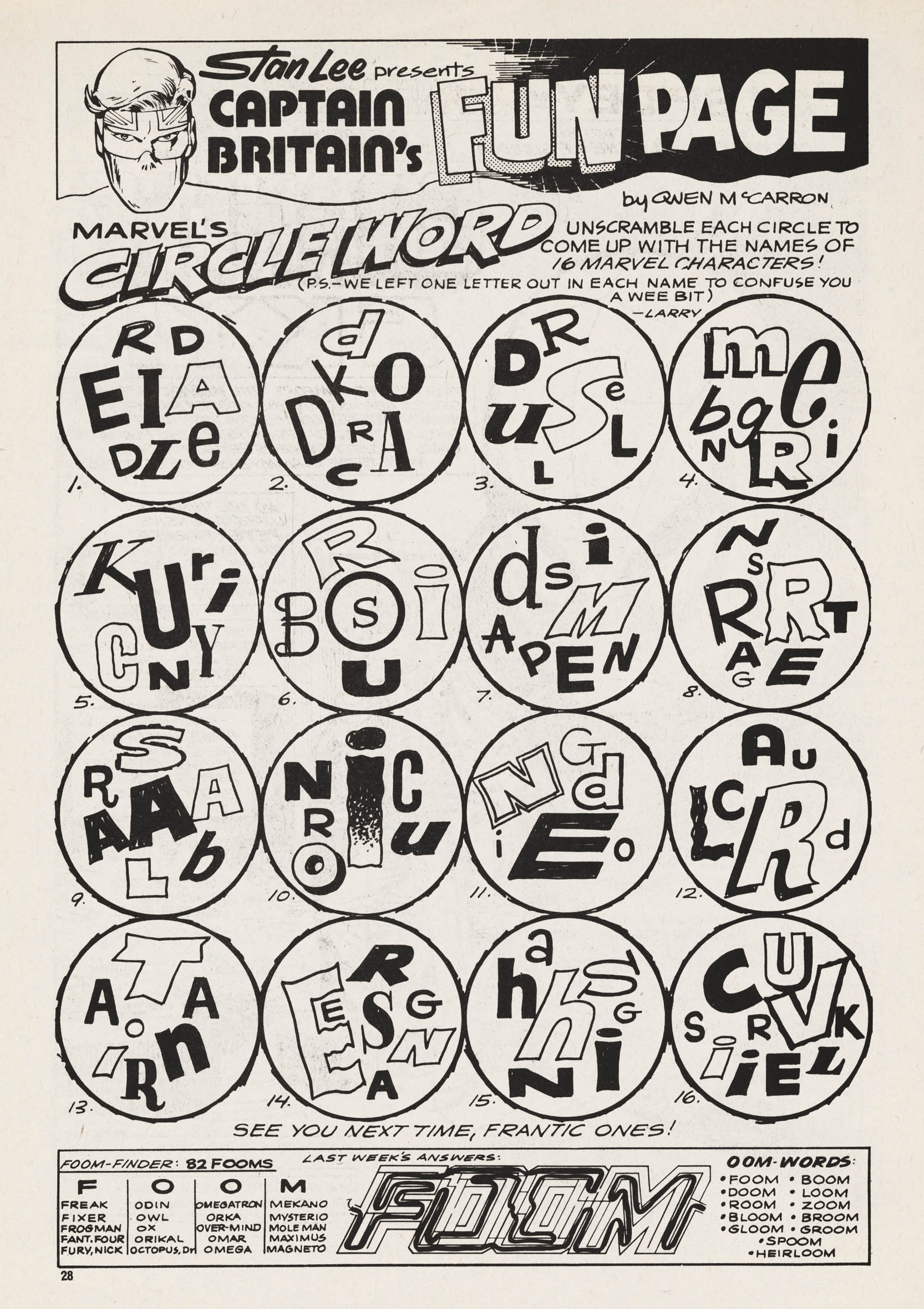 Read online Captain Britain (1976) comic -  Issue #36 - 28