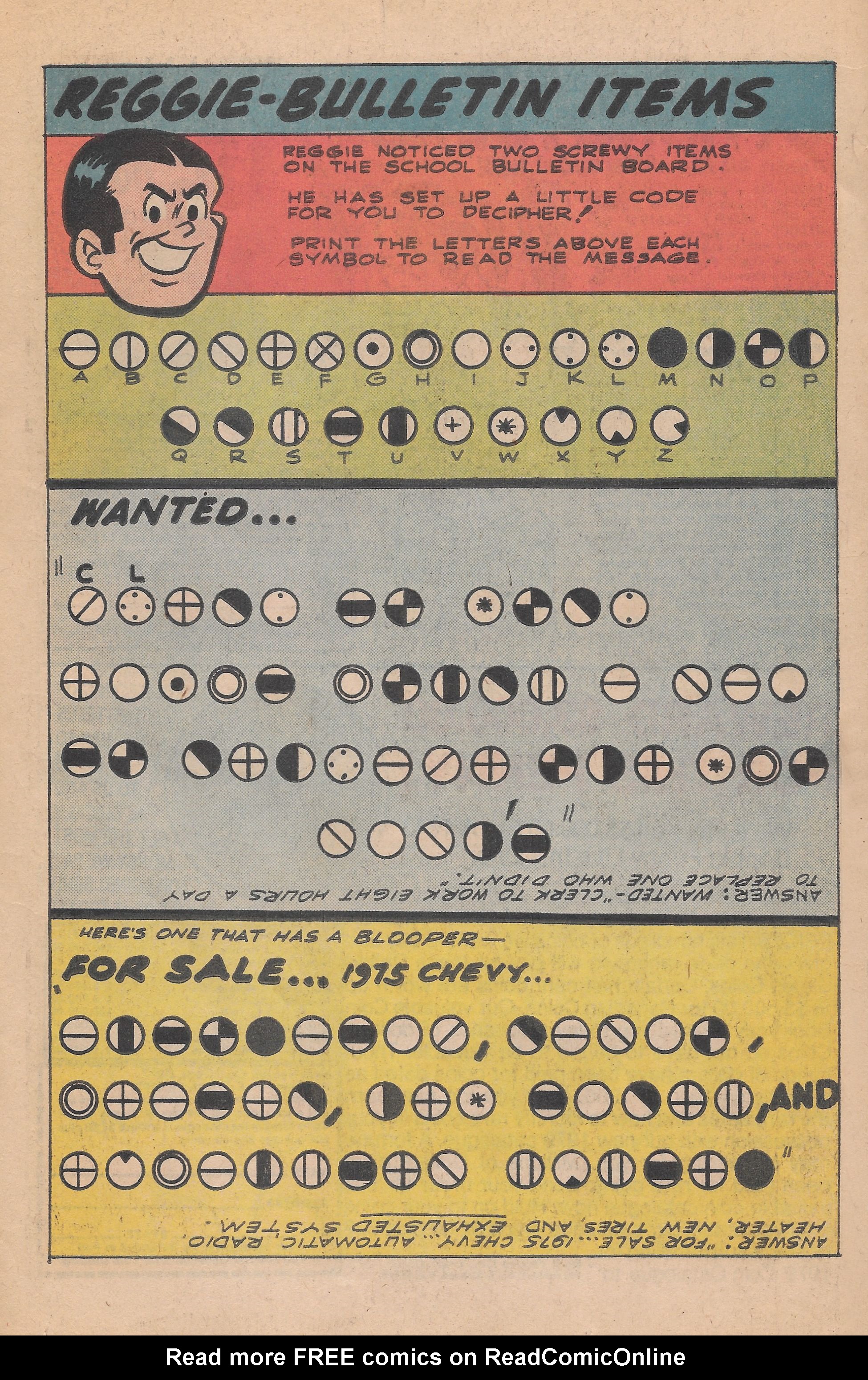 Read online Reggie's Wise Guy Jokes comic -  Issue #54 - 11