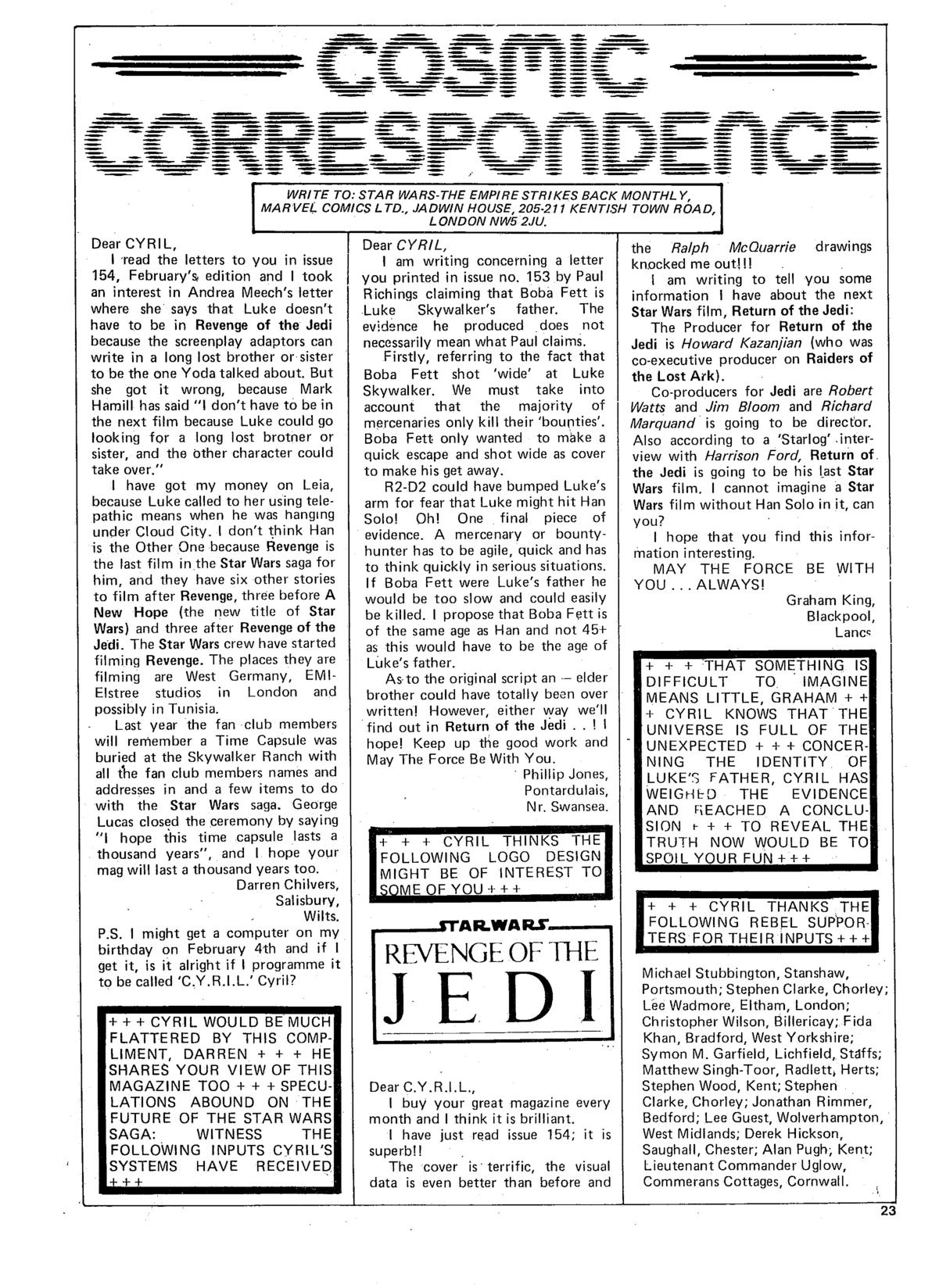 Read online Star Wars: The Empire Strikes Back comic -  Issue #157 - 23