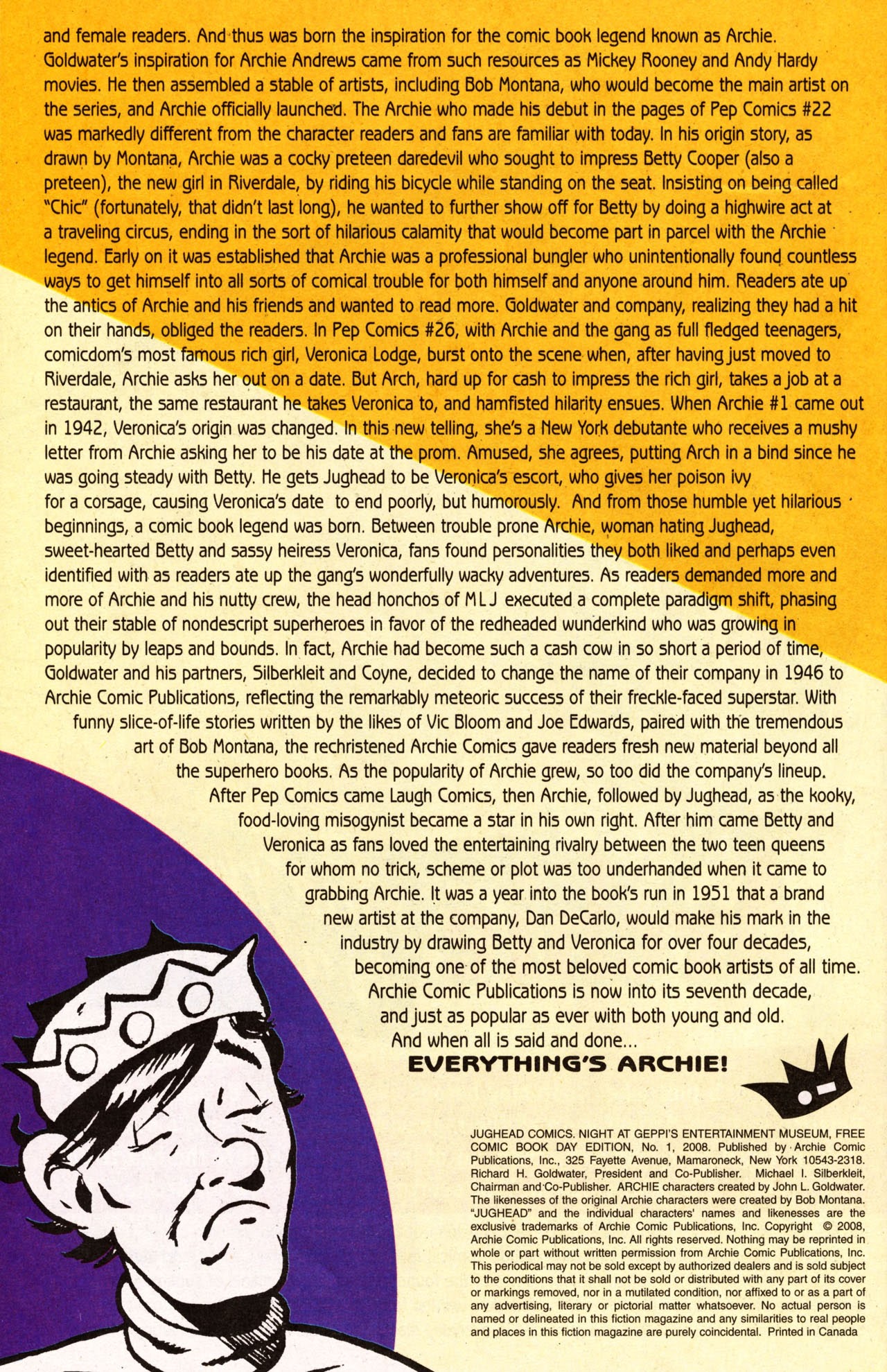 Read online Jughead Comics, Night at Geppi's Entertainment Museum, Free Comic Book Day Edition comic -  Issue # Full - 34