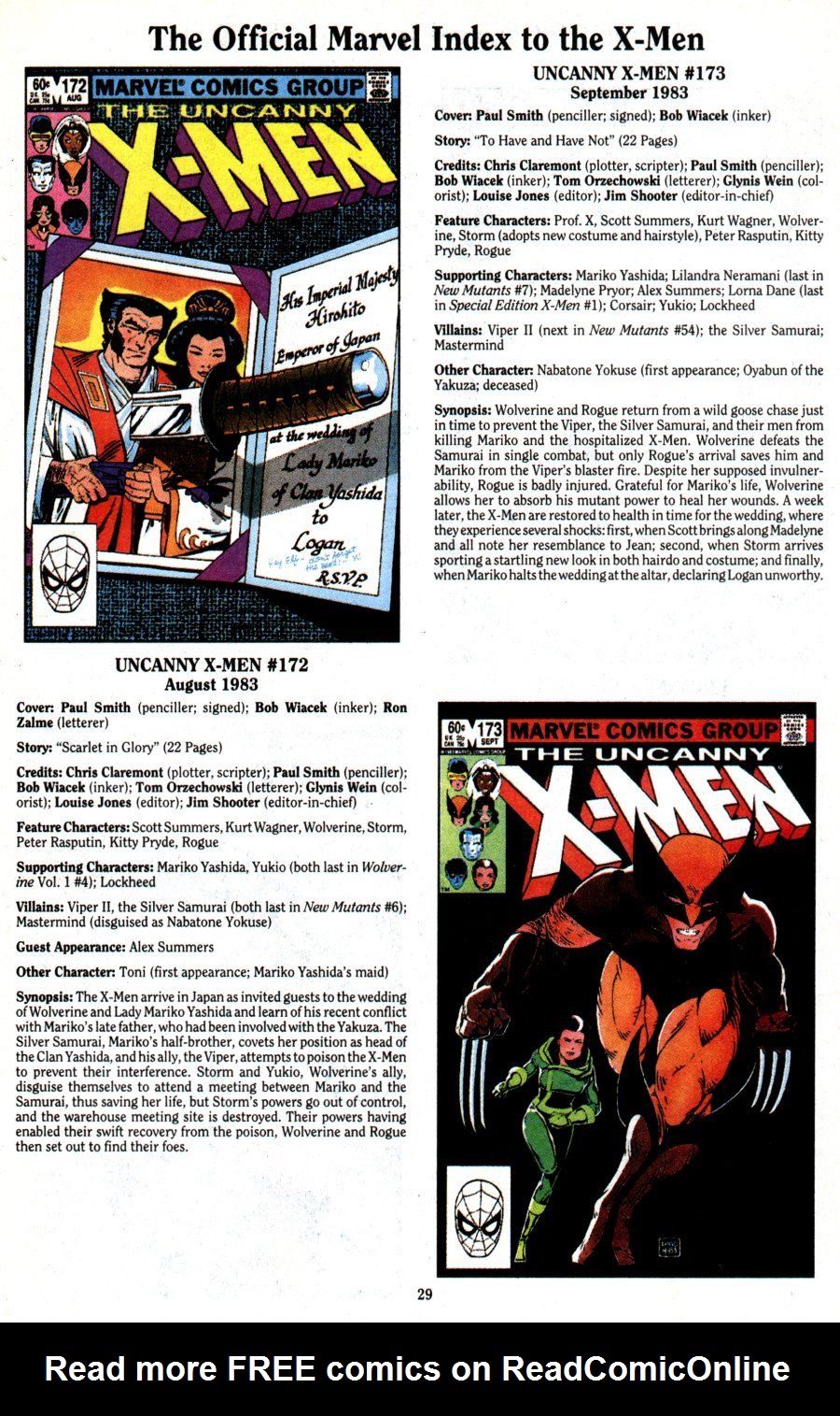 Read online The Official Marvel Index To The X-Men (1994) comic -  Issue #3 - 31