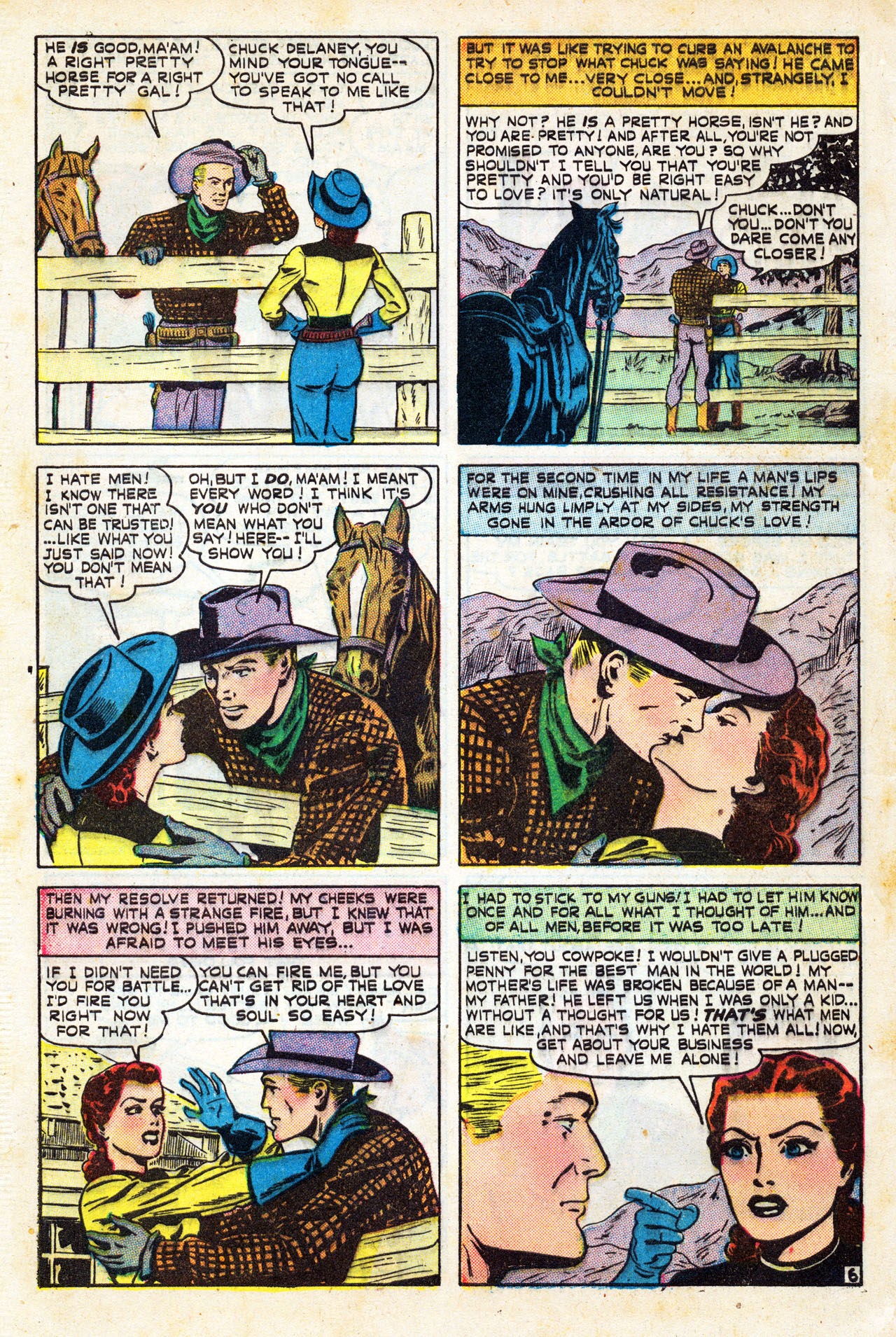 Read online Cowboy Romances comic -  Issue #3 - 8