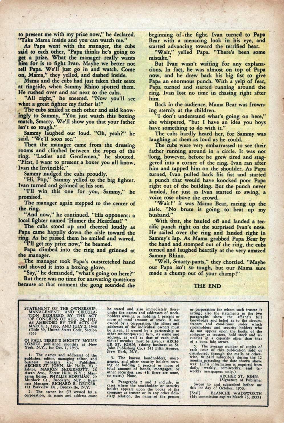 Read online Paul Terry's Mighty Mouse Comics comic -  Issue #48 - 25