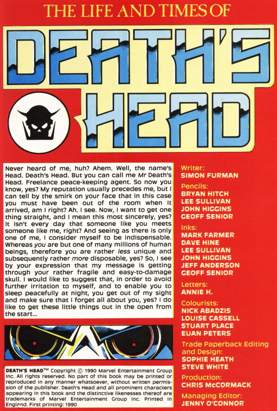 Read online Life and Times of Death's Head comic -  Issue # TPB - 2