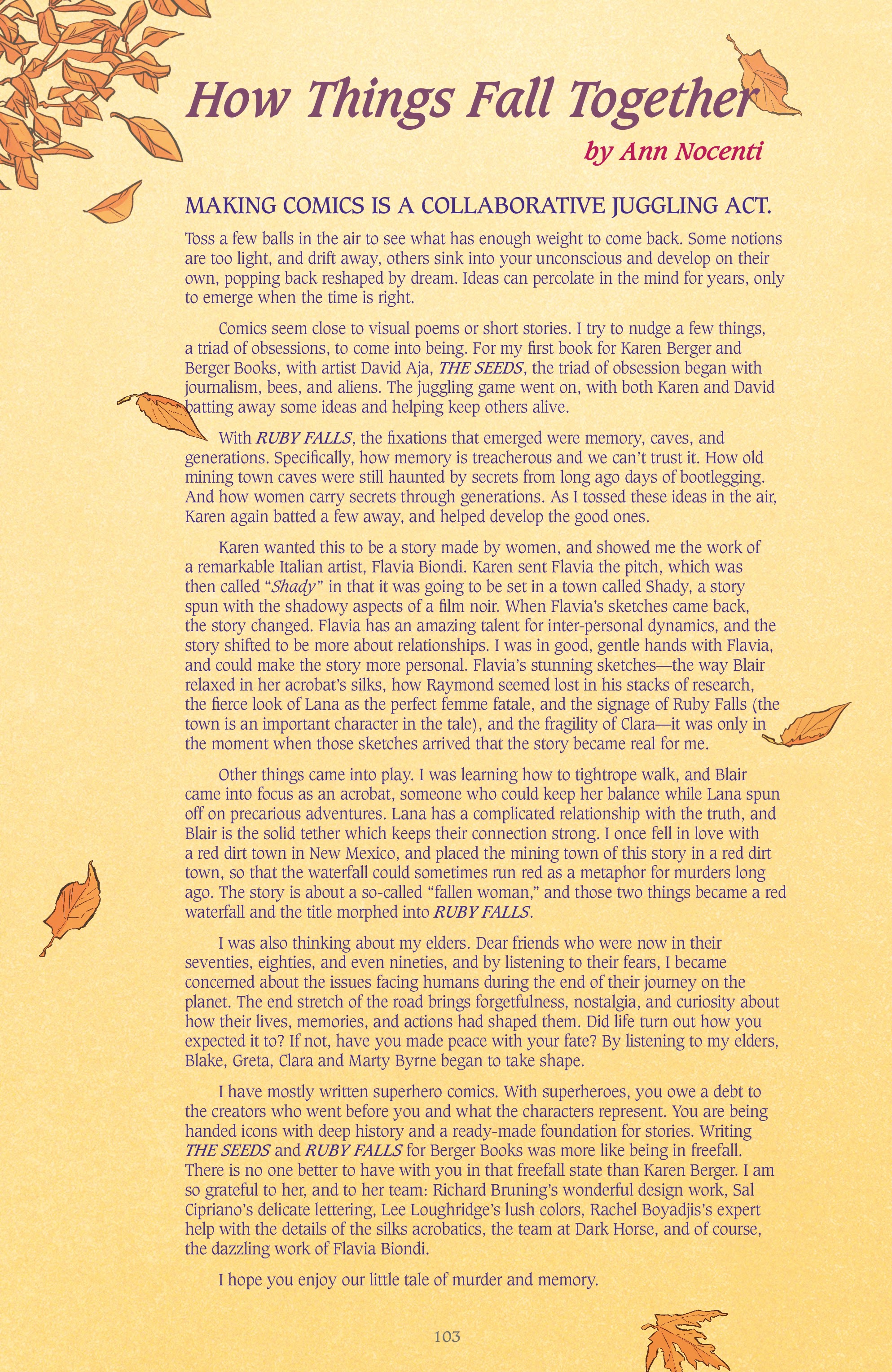 Read online Ruby Falls comic -  Issue # _TPB - 103