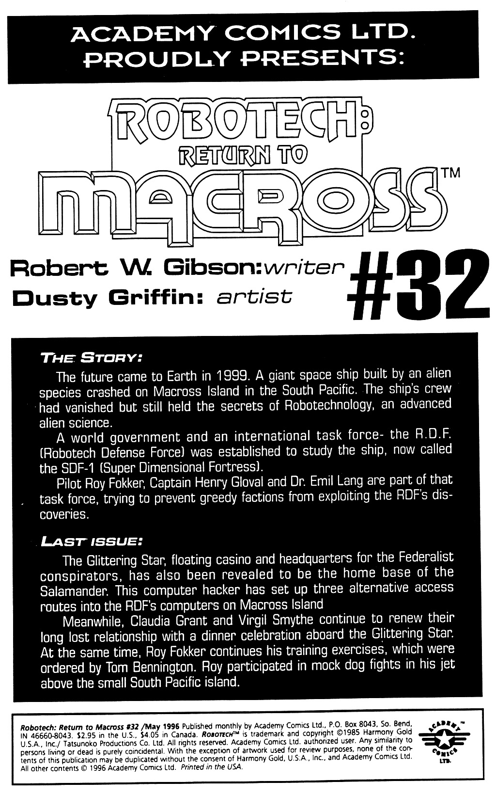 Read online Robotech: Return to Macross comic -  Issue #32 - 2