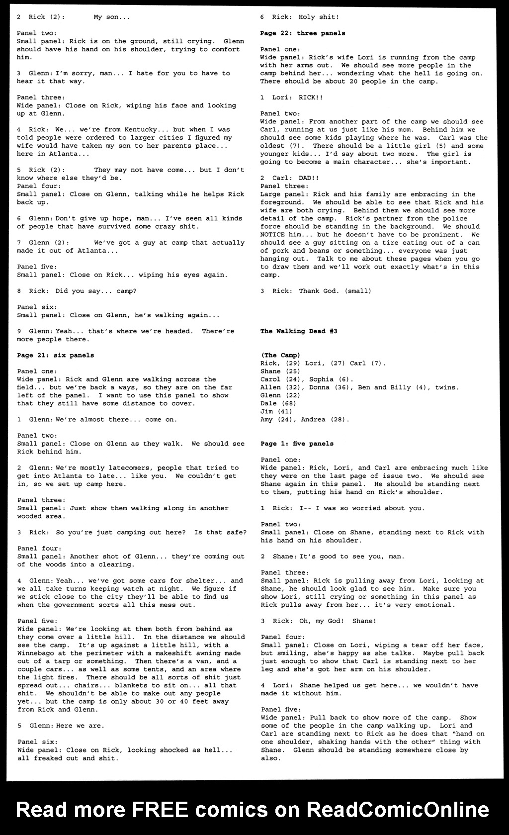 Read online The Walking Dead comic -  Issue # _Script Book 01 - 16