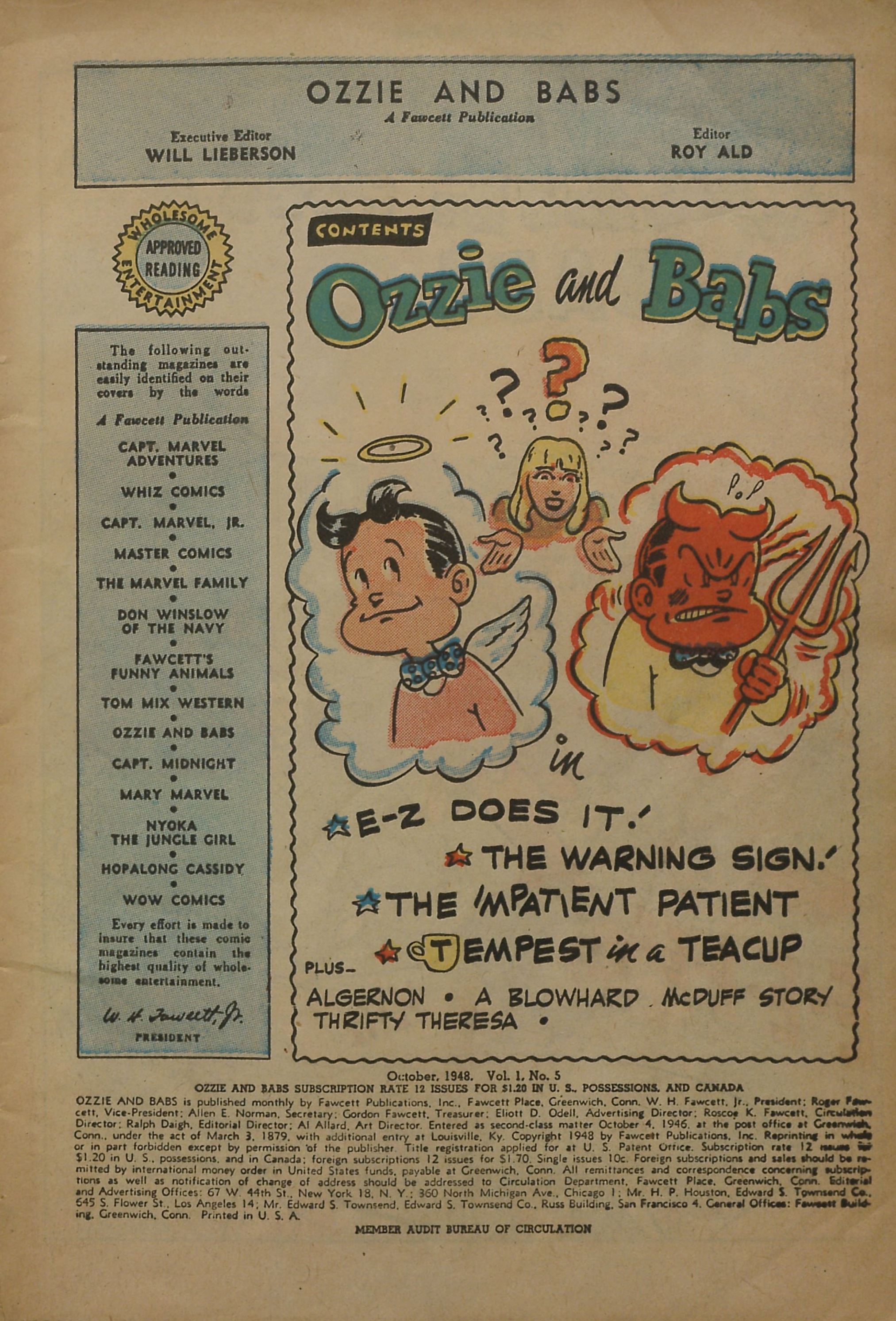Read online Ozzie And Babs comic -  Issue #5 - 3
