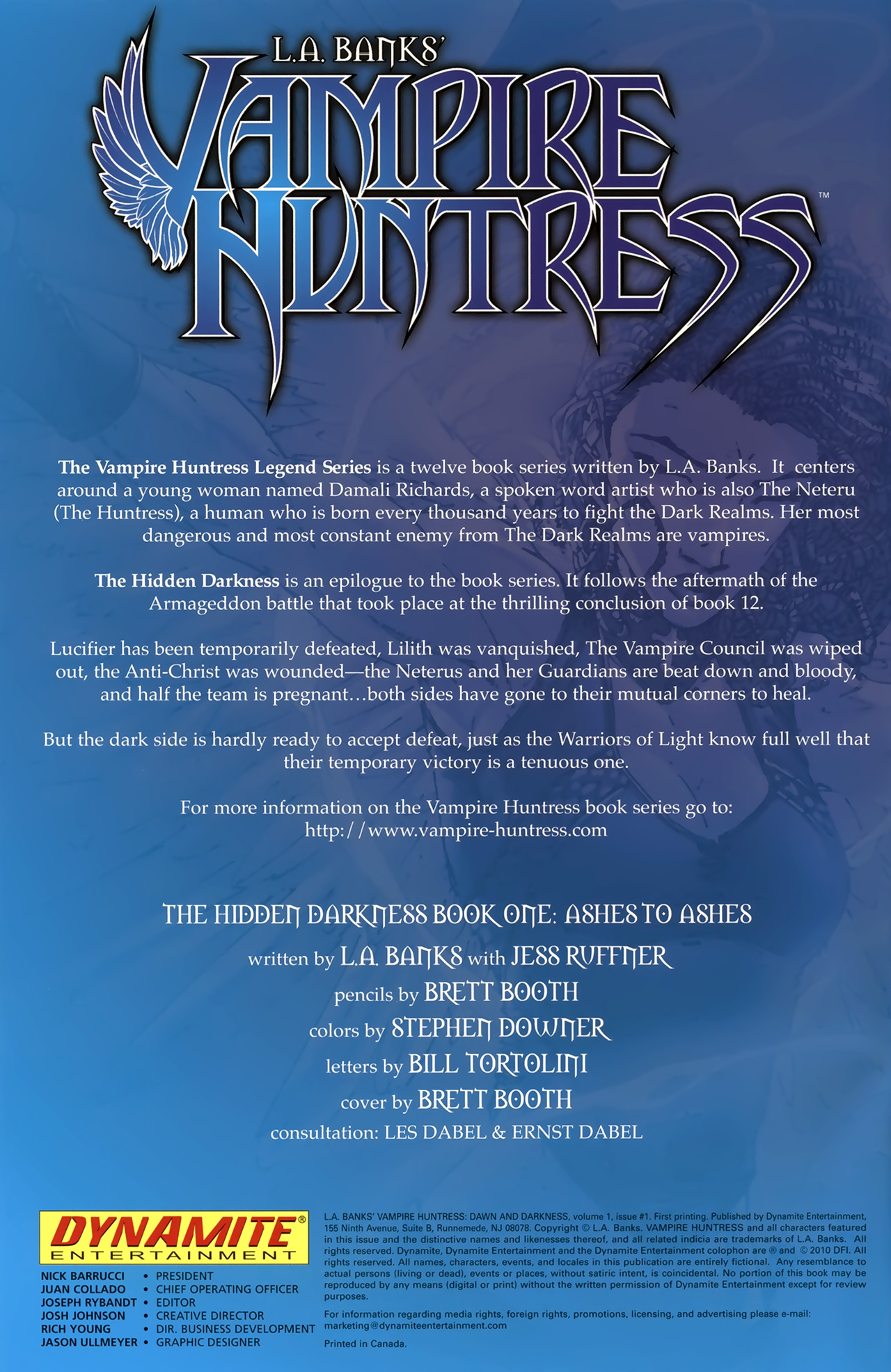 Read online L.A. Banks' Vampire Huntress: Dawn and Darkness comic -  Issue #1 - 2