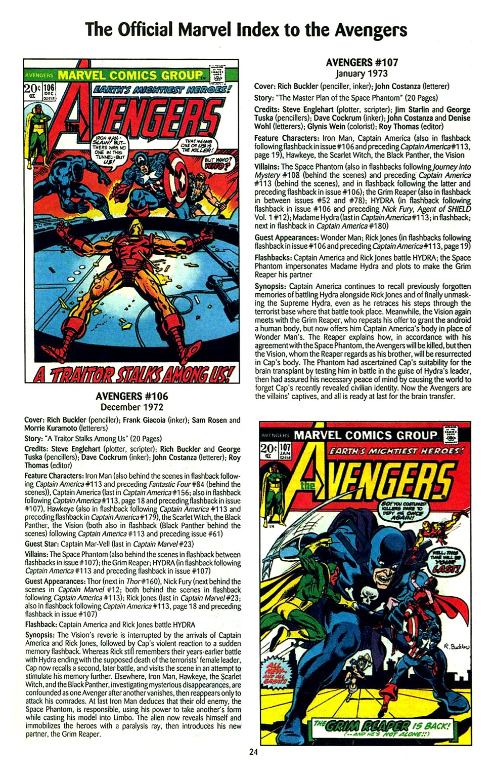 Read online The Official Marvel Index to the Avengers comic -  Issue #2 - 26