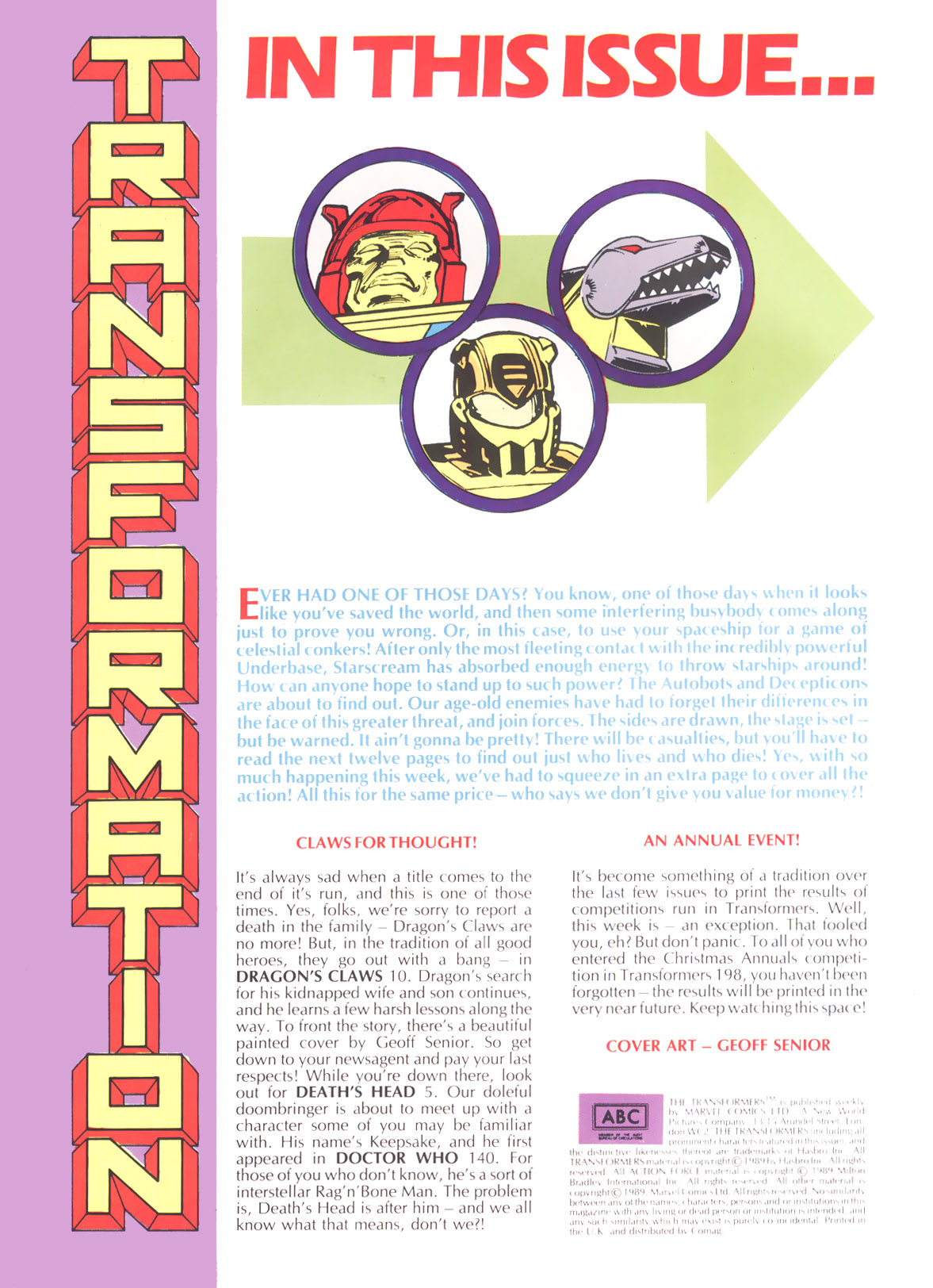 Read online The Transformers (UK) comic -  Issue #209 - 2