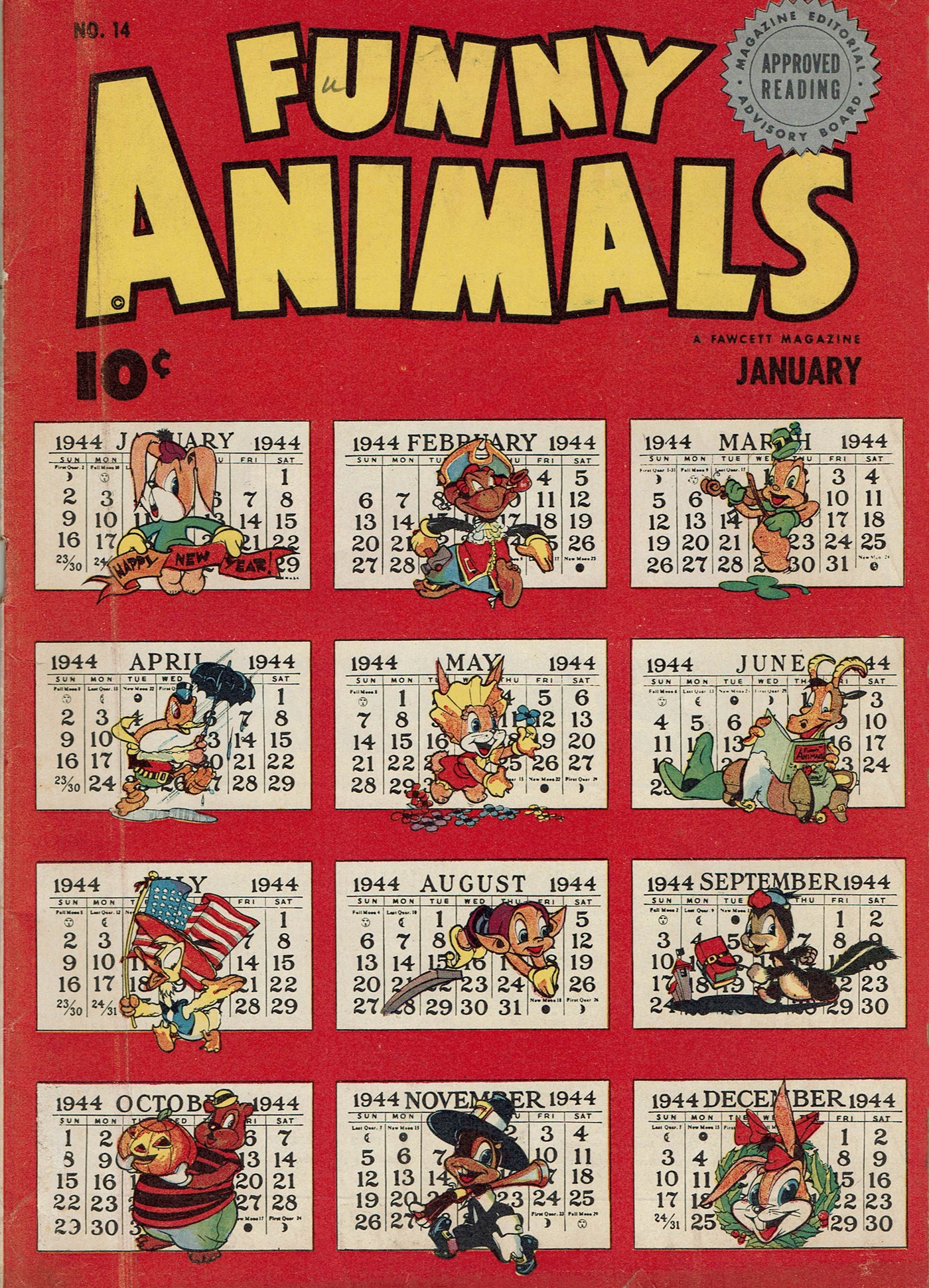 Read online Fawcett's Funny Animals comic -  Issue #14 - 1