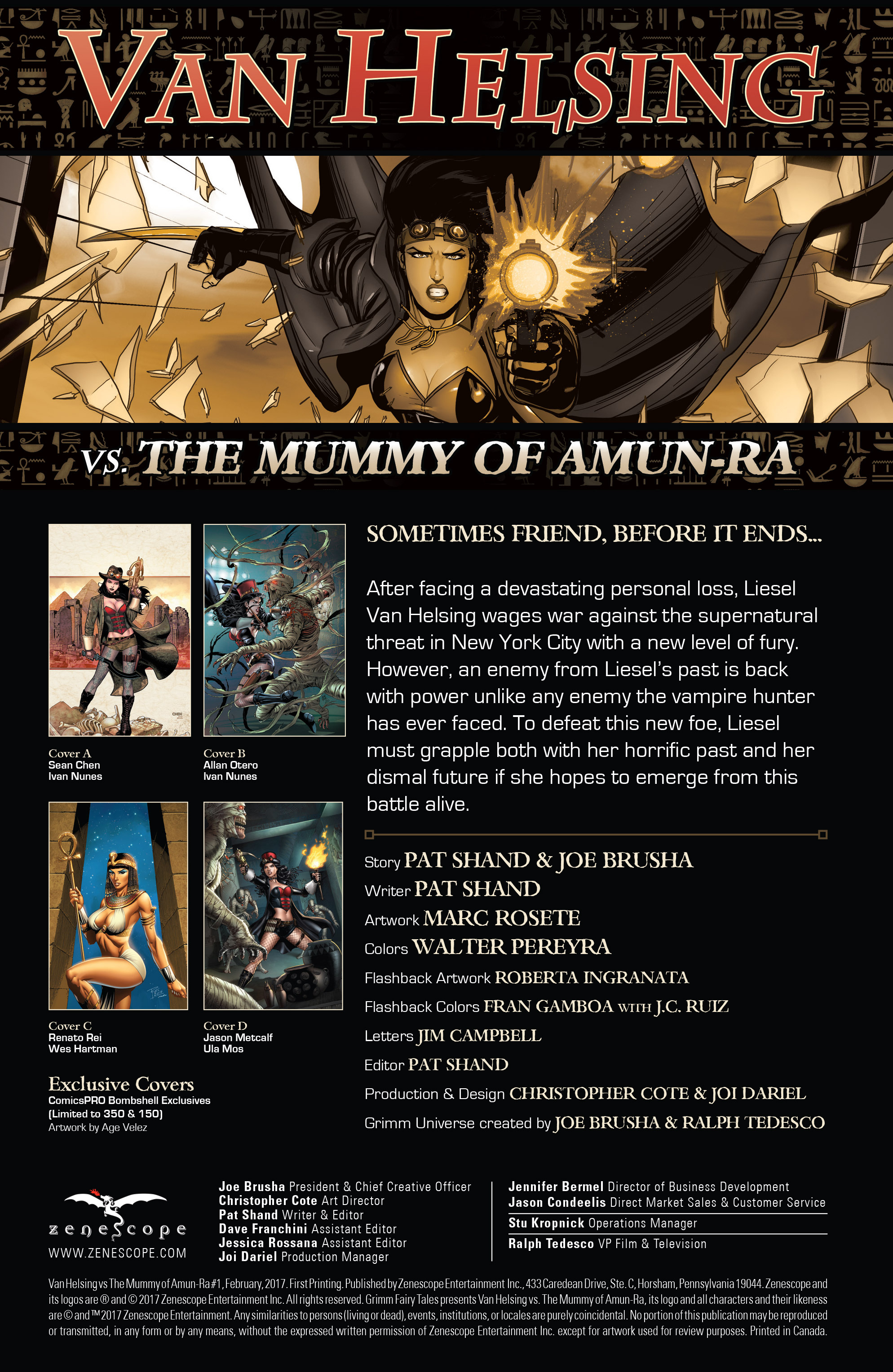 Read online Van Helsing vs The Mummy of Amun-Ra comic -  Issue #1 - 2