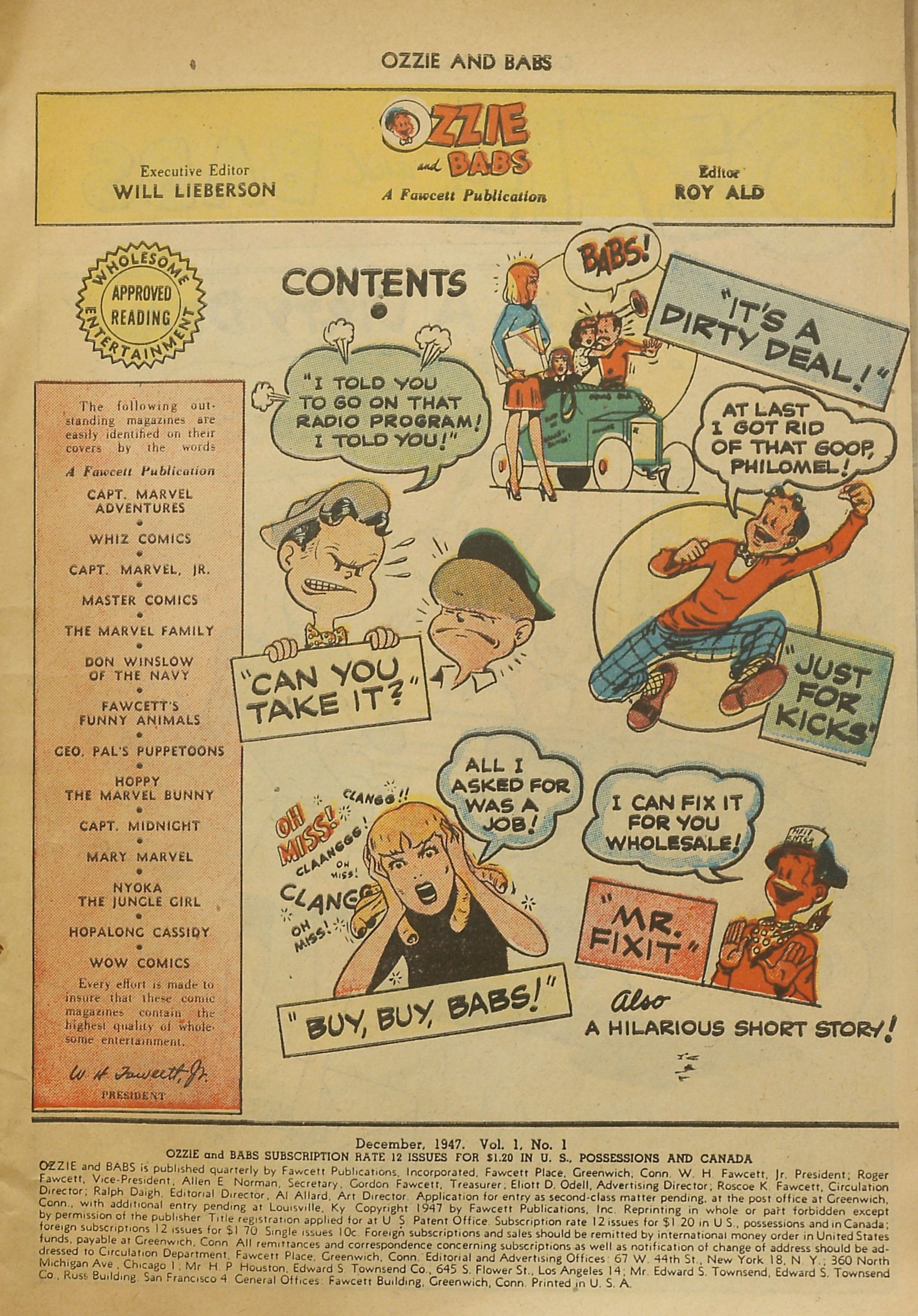 Read online Ozzie And Babs comic -  Issue #1 - 3