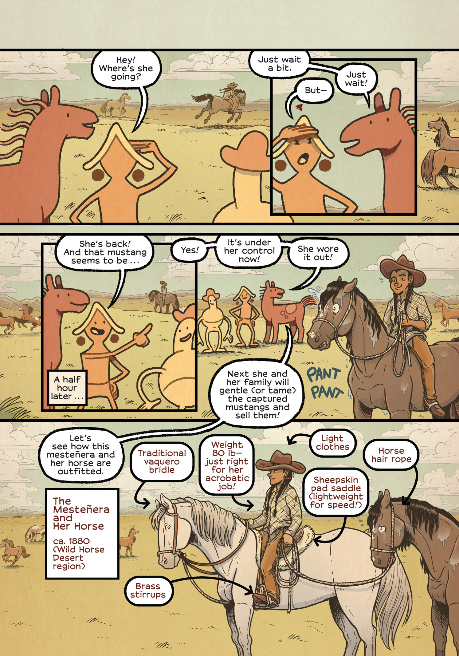 Read online History Comics comic -  Issue # The Wild Mustang - Horses of the American West - 74