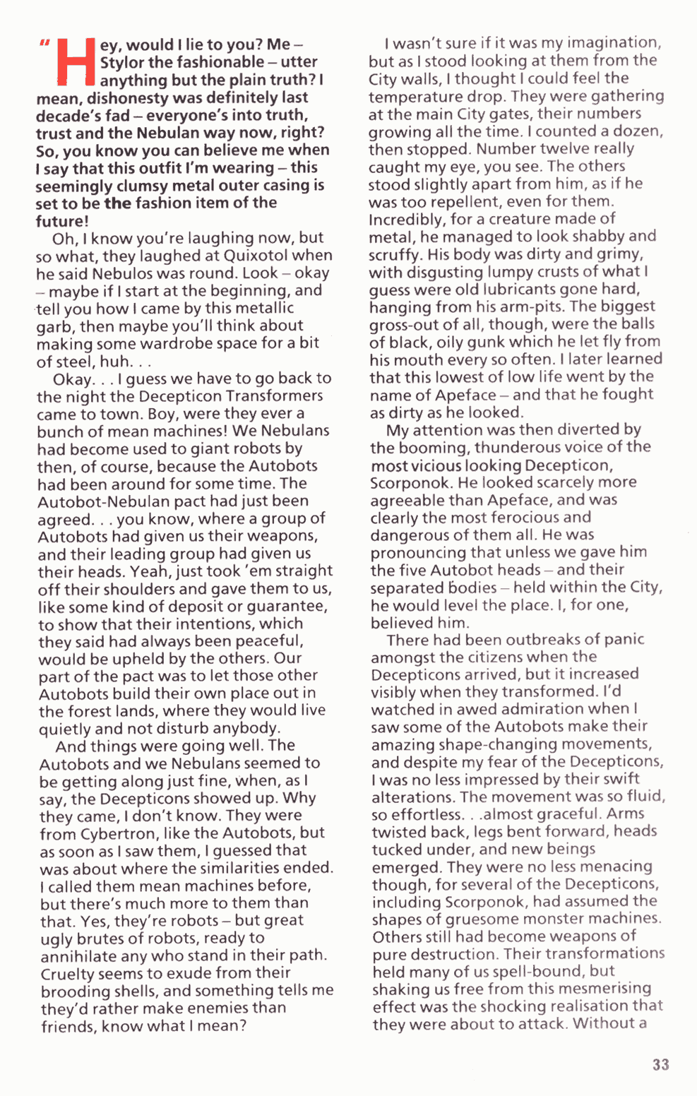 Read online The Transformers Annual comic -  Issue #1987 - 28