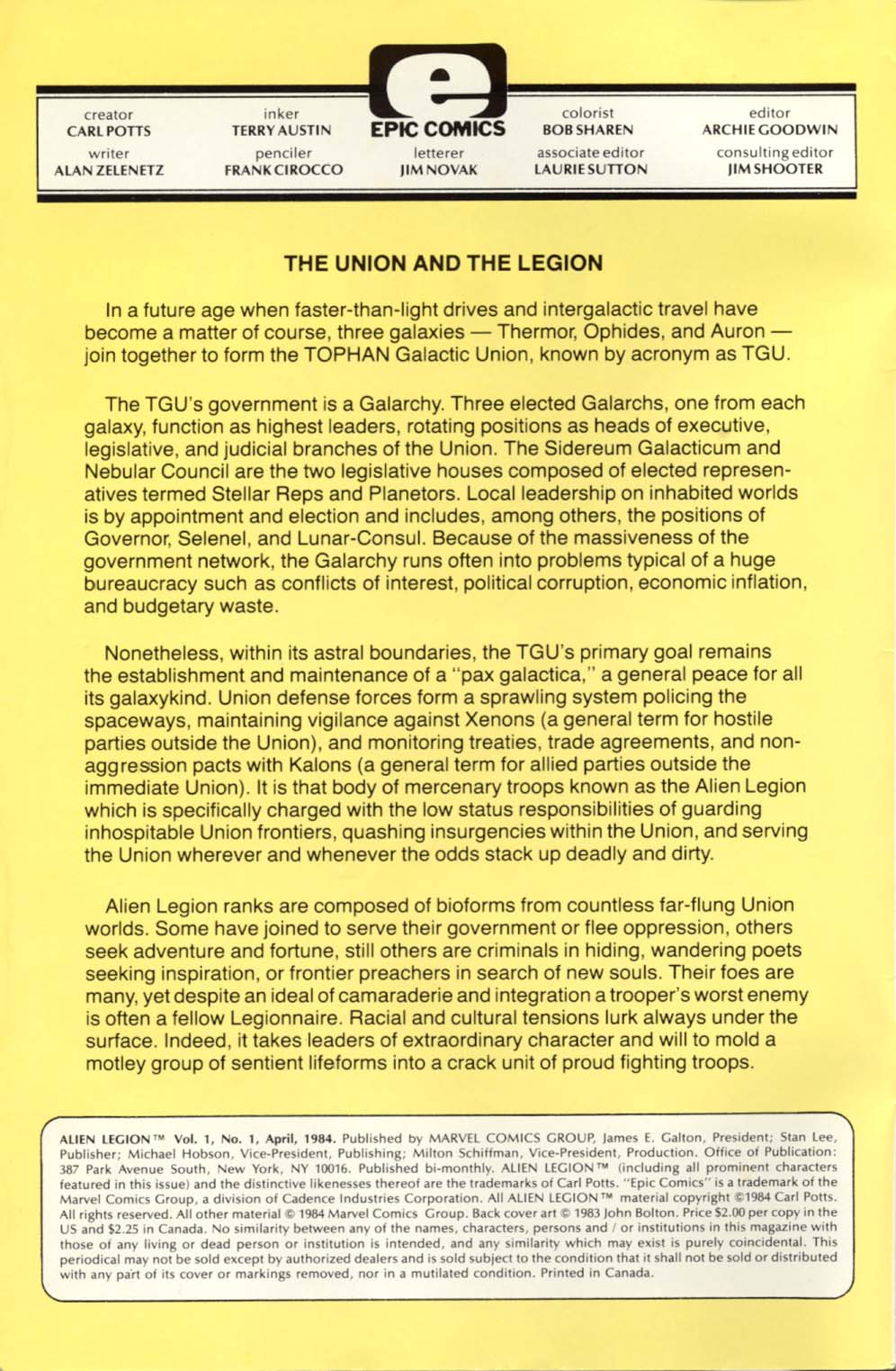 Read online Alien Legion comic -  Issue #1 - 2