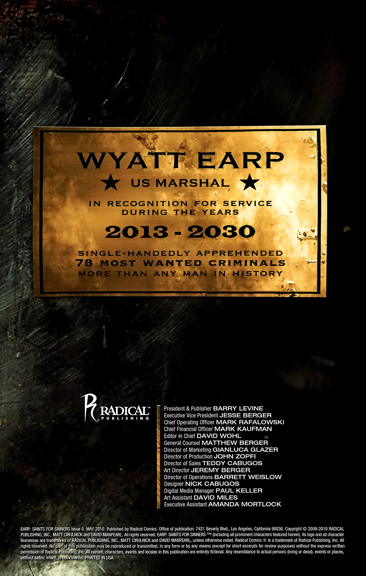 Read online Earp: Saints For Sinners comic -  Issue #0 - 3