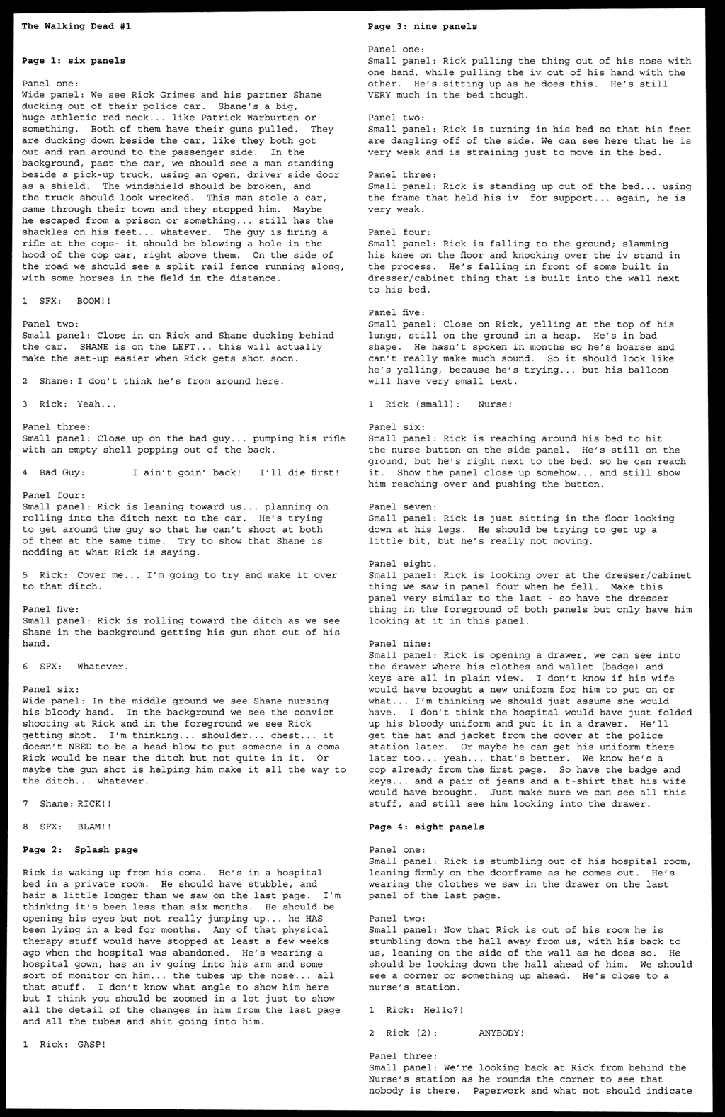 Read online The Walking Dead comic -  Issue # _Script Book 01 - 3