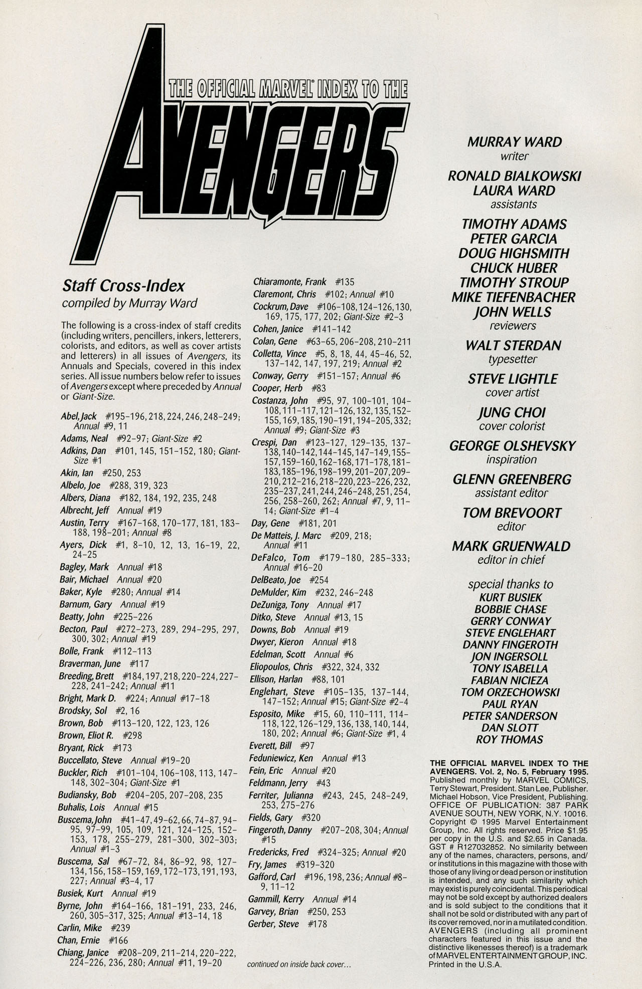 Read online The Official Marvel Index to the Avengers comic -  Issue #5 - 2