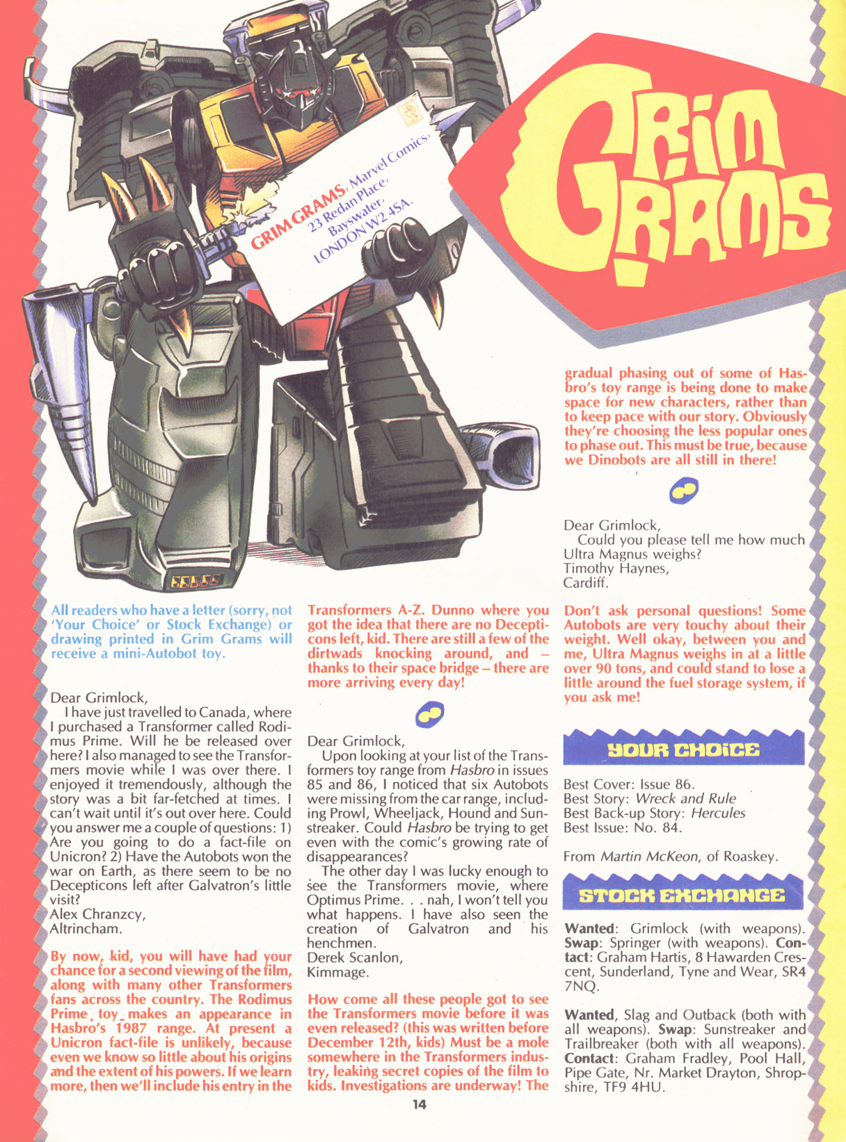 Read online The Transformers (UK) comic -  Issue #94 - 14