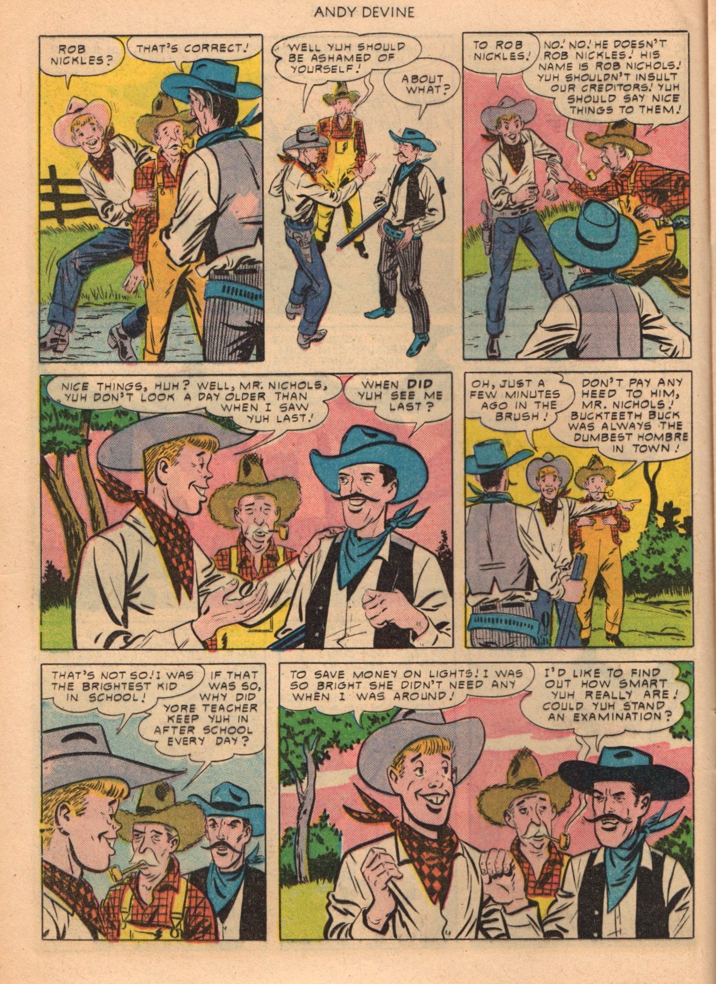 Read online Andy Devine Western comic -  Issue #1 - 16
