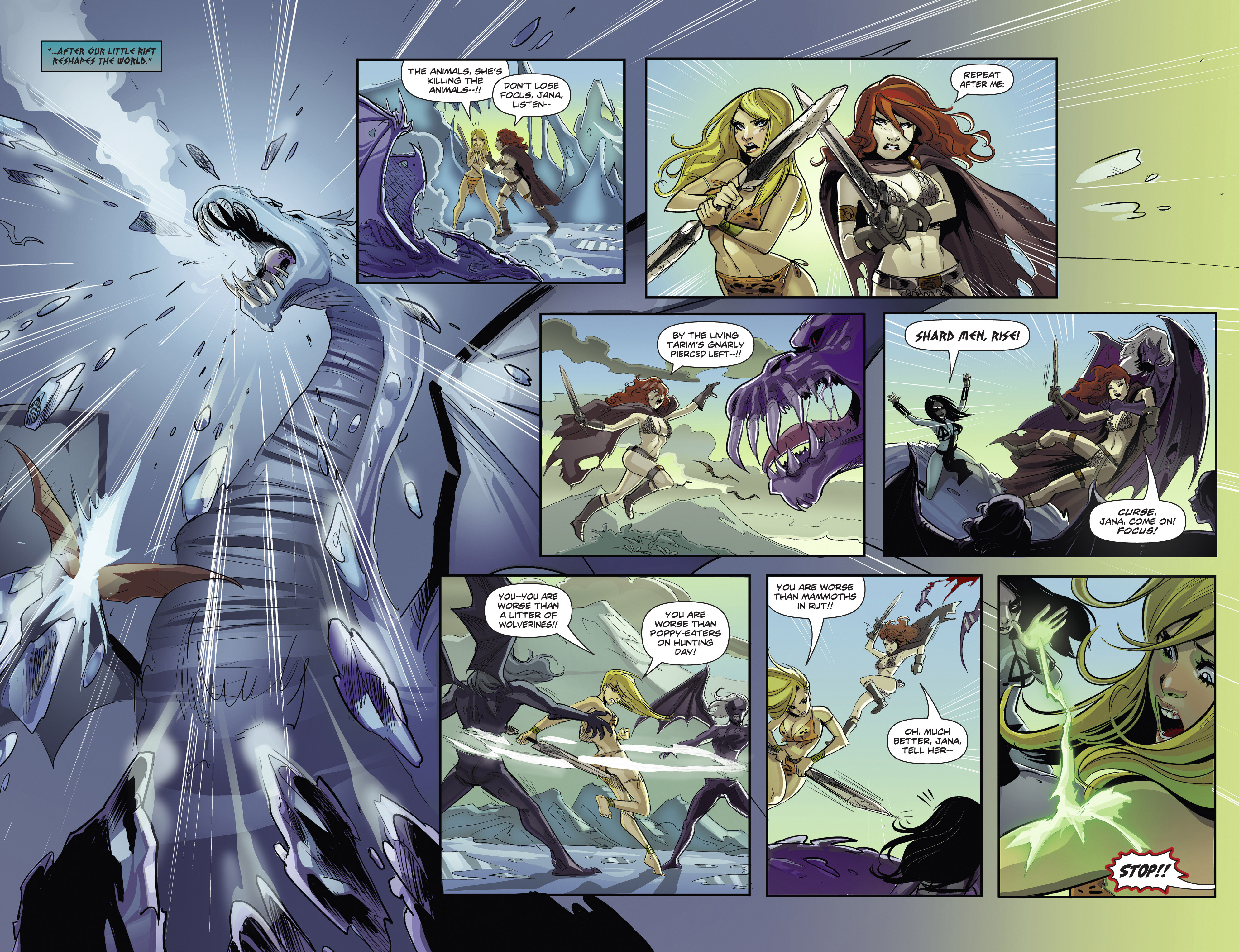 Read online Swords of Sorrow: Red Sonja & Jungle Girl comic -  Issue #2 - 4