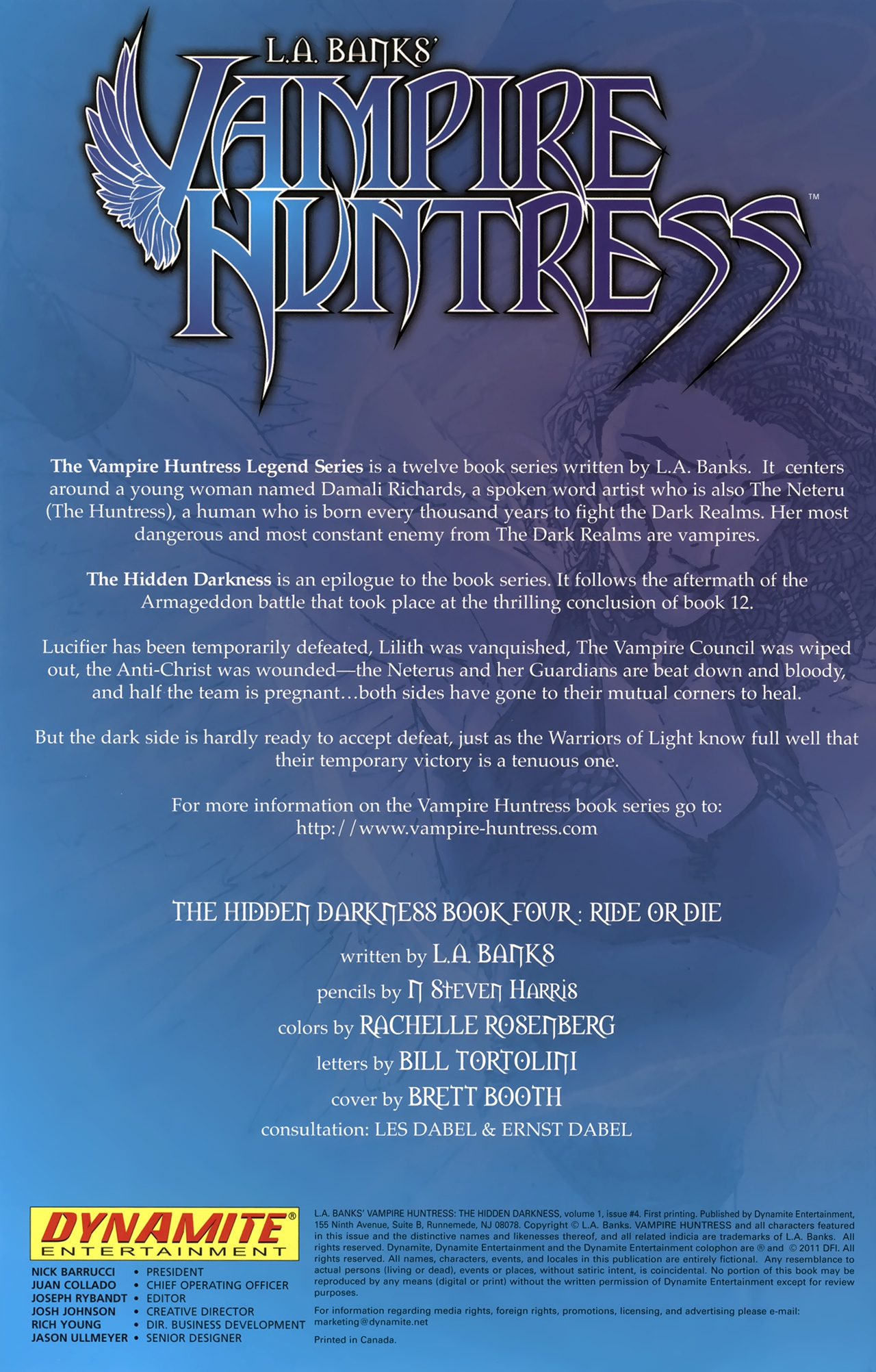 Read online L.A. Banks' Vampire Huntress: Dawn and Darkness comic -  Issue #4 - 2