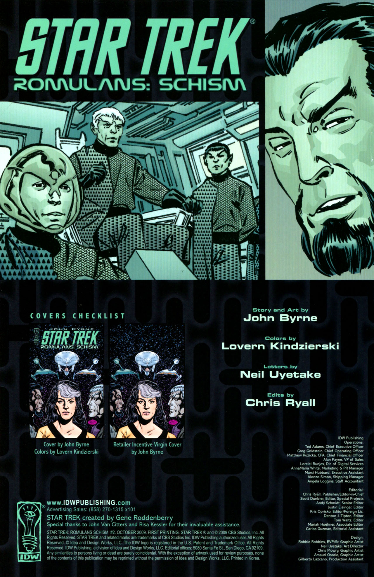 Read online Star Trek: Romulans Schism comic -  Issue #2 - 2