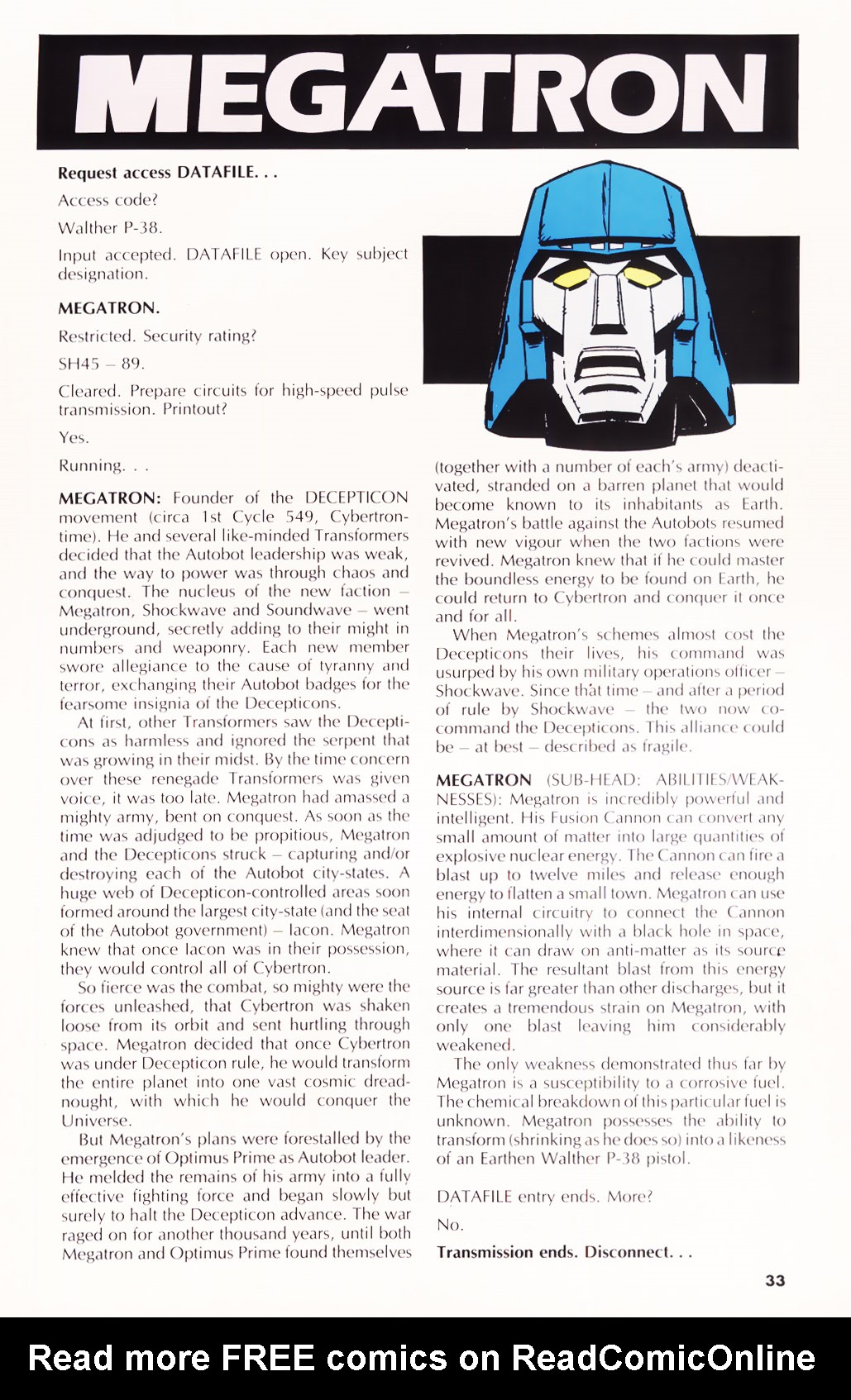 Read online The Transformers Annual comic -  Issue #1986 - 31