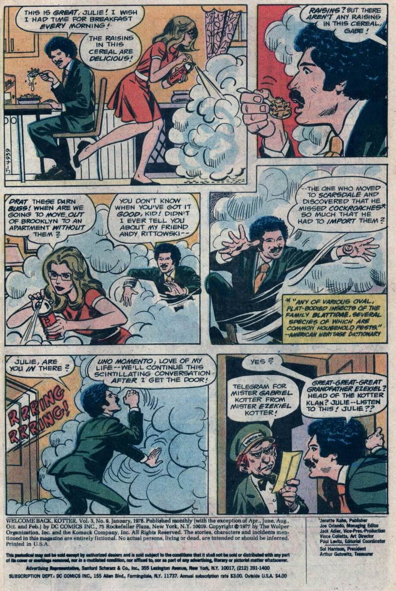 Read online Welcome Back, Kotter comic -  Issue #9 - 2