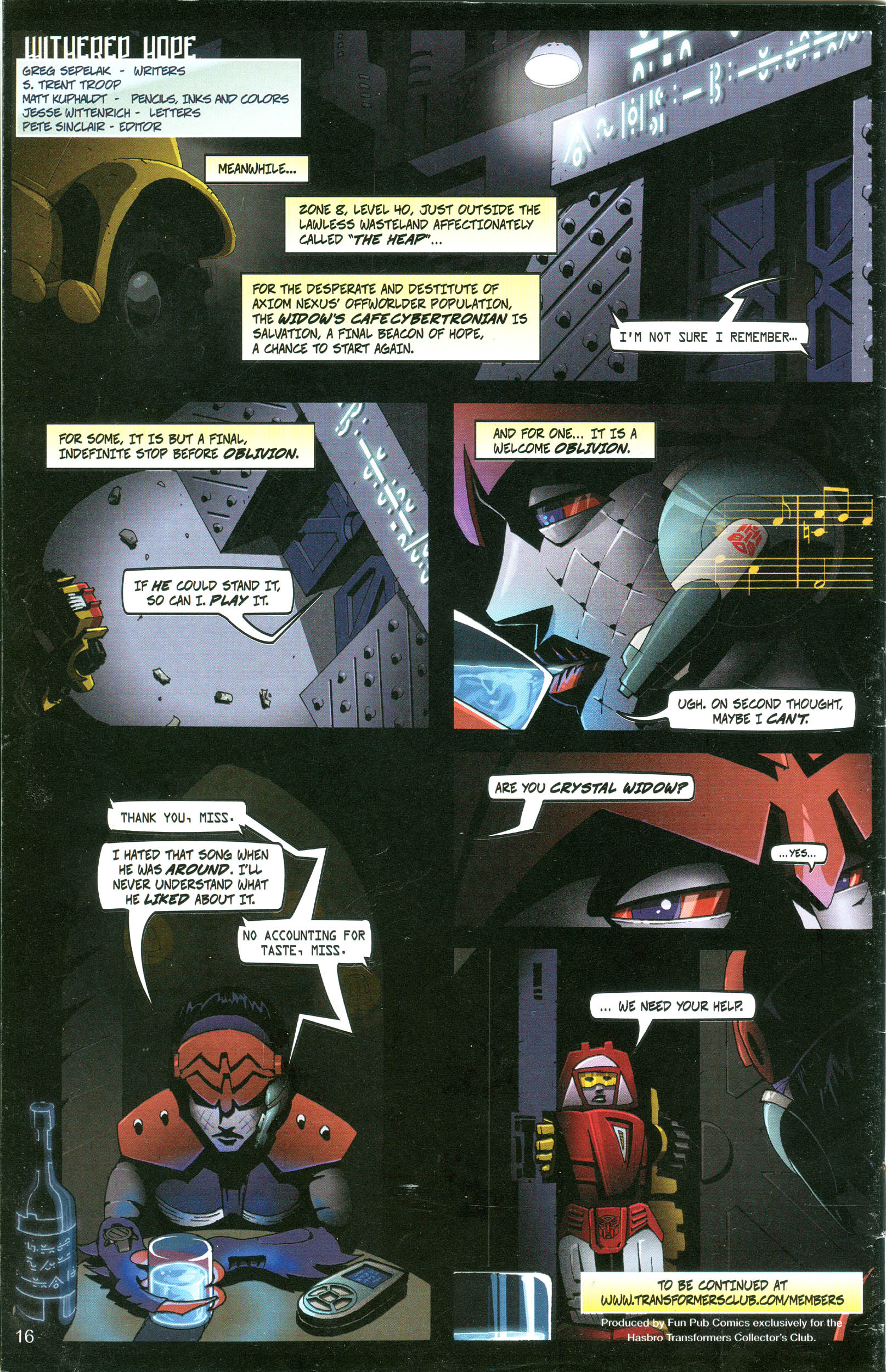 Read online Transformers: Collectors' Club comic -  Issue #20 - 16