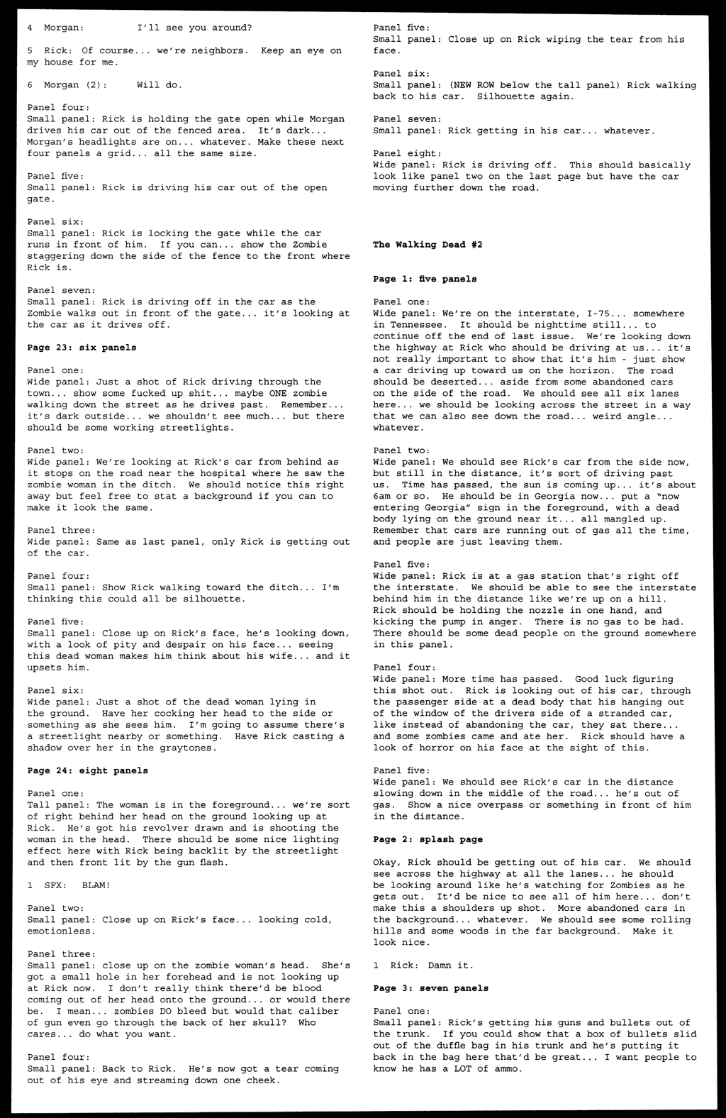 Read online The Walking Dead comic -  Issue # _Script Book 01 - 10
