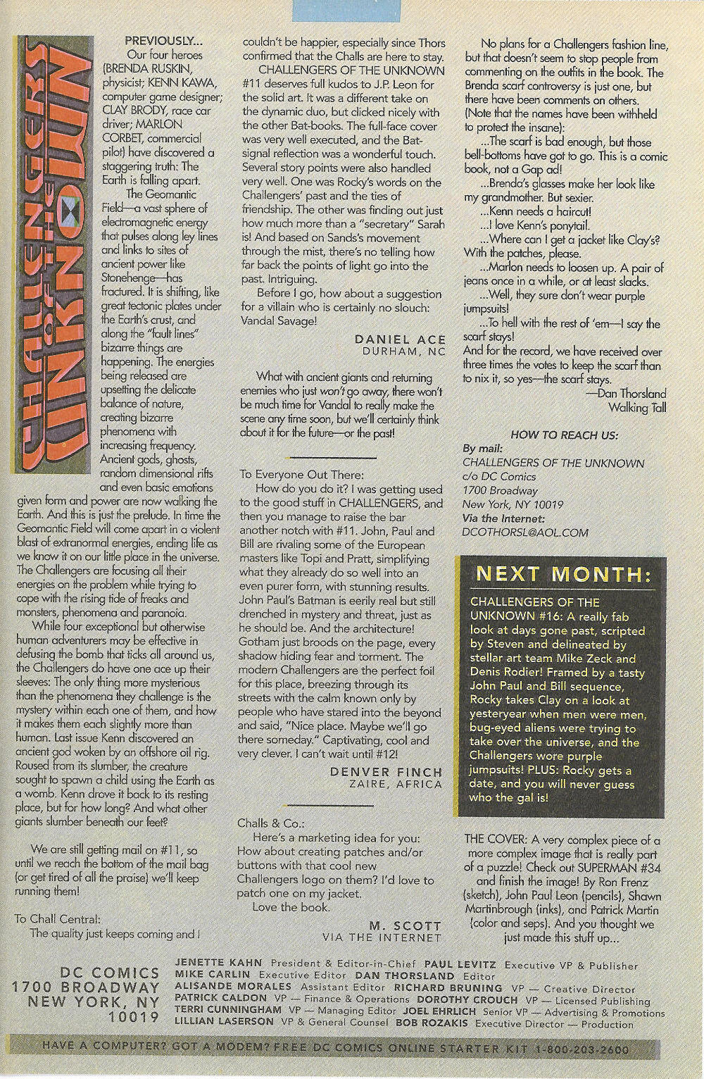 Read online Challengers of the Unknown (1997) comic -  Issue #15 - 26