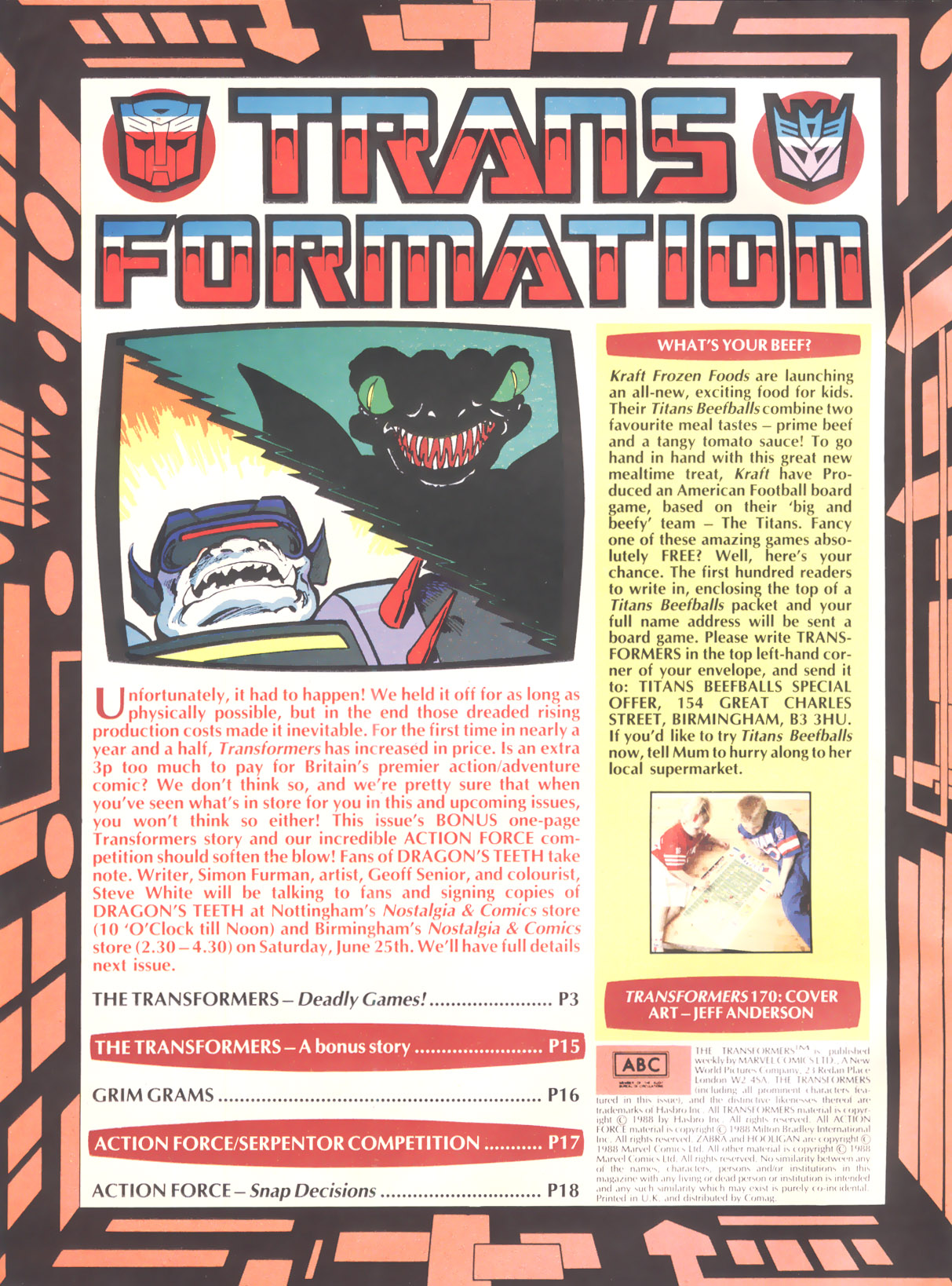 Read online The Transformers (UK) comic -  Issue #170 - 2