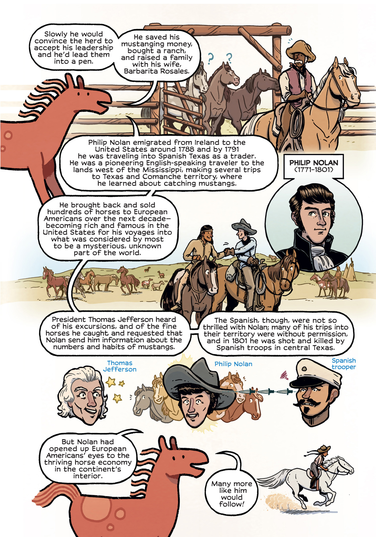 Read online History Comics comic -  Issue # The Wild Mustang - Horses of the American West - 124