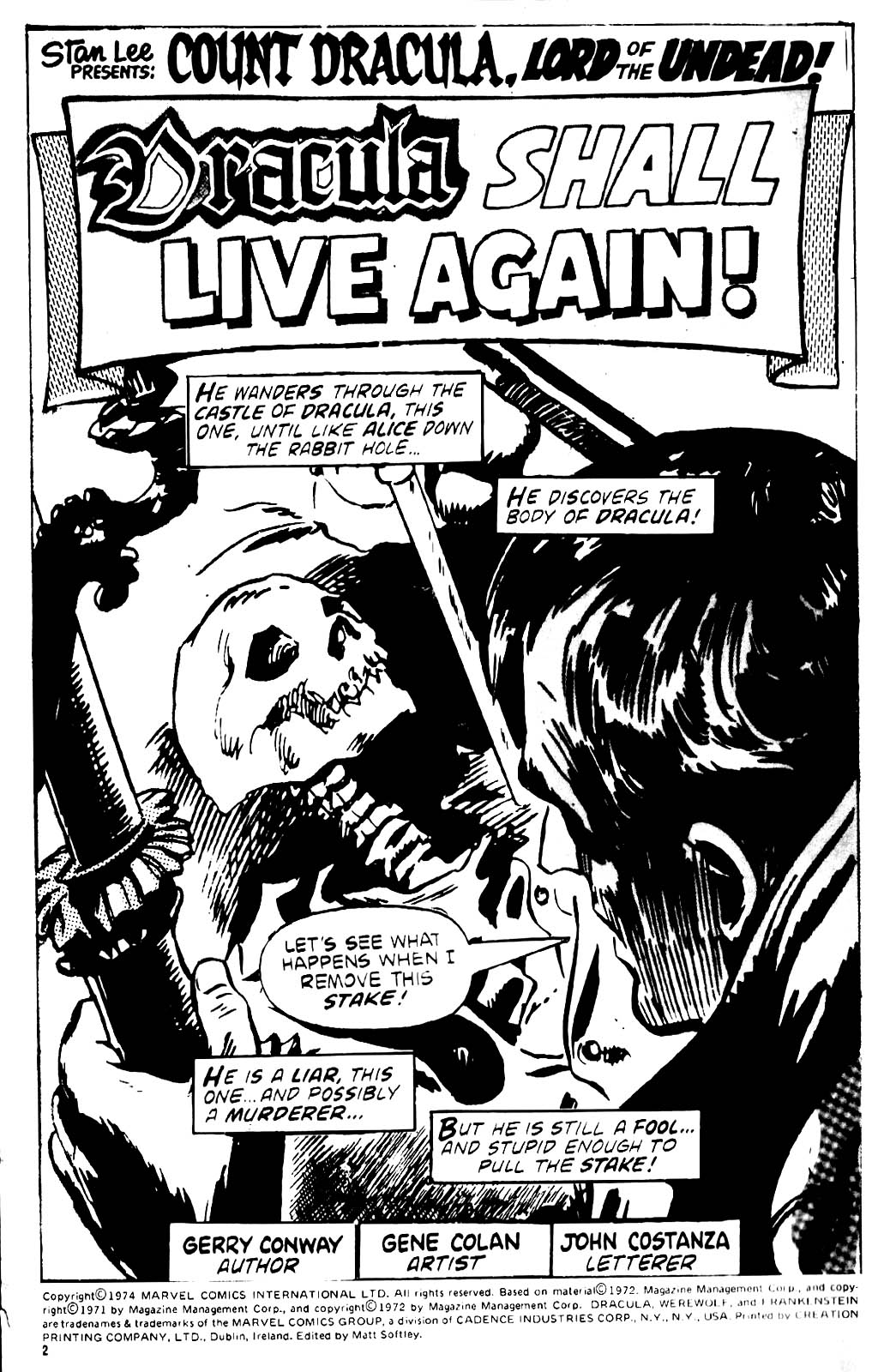 Read online Dracula Lives (1974) comic -  Issue #2 - 2