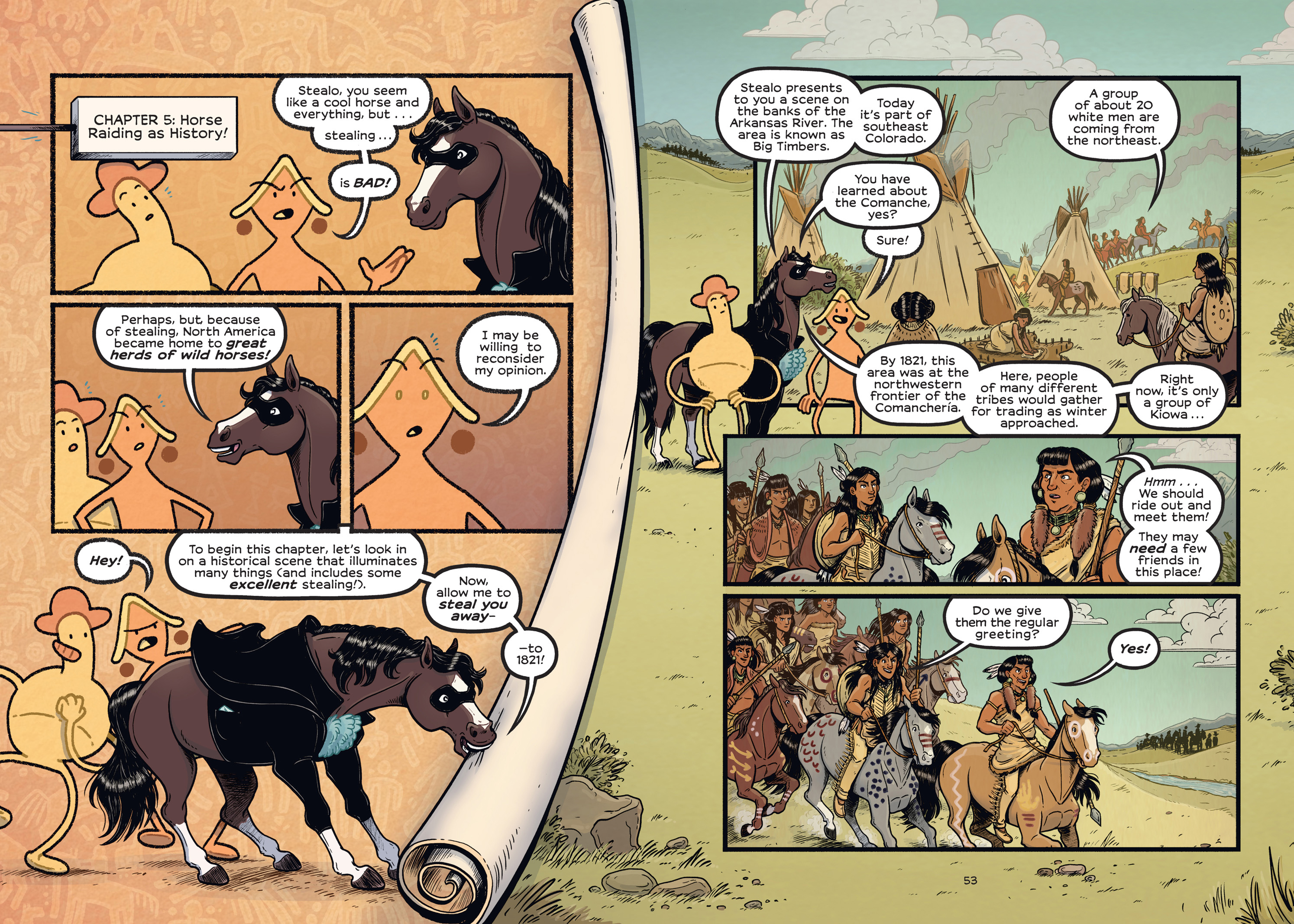 Read online History Comics comic -  Issue # The Wild Mustang - Horses of the American West - 57