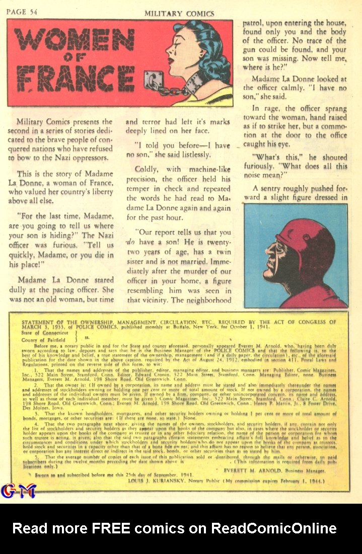 Read online Military Comics comic -  Issue #7 - 56